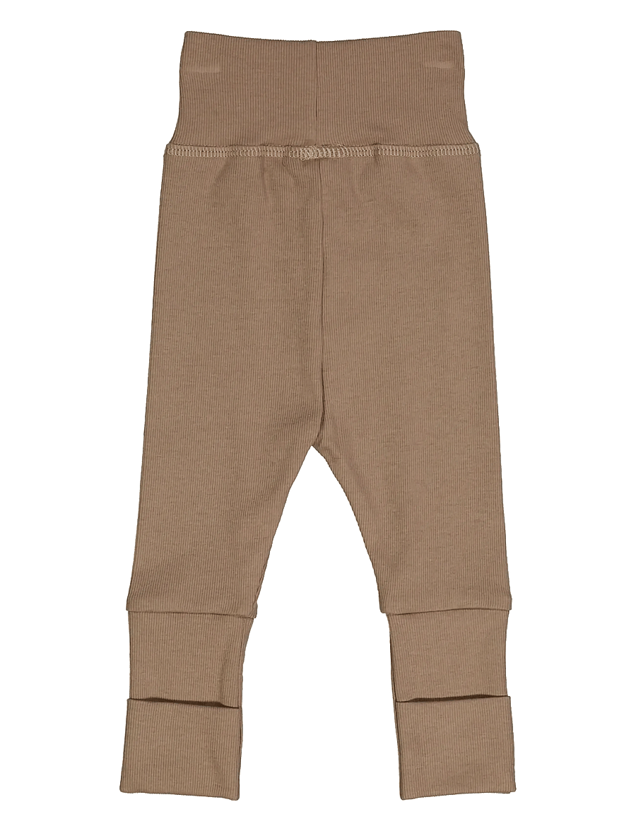 Müsli by Green Cotton - Rib pants - leggings - walnut - 2