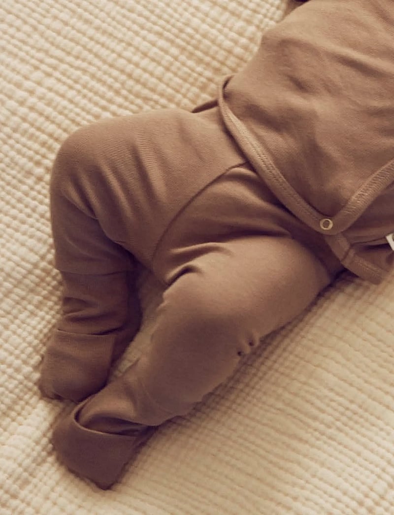Müsli by Green Cotton - Rib pants - leggings - walnut - 0
