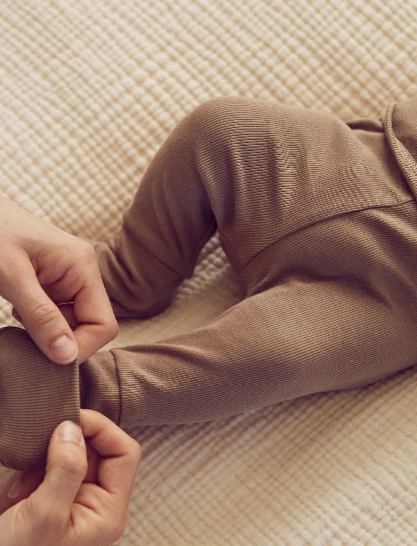 Müsli by Green Cotton - Rib pants - leggings - walnut - 4