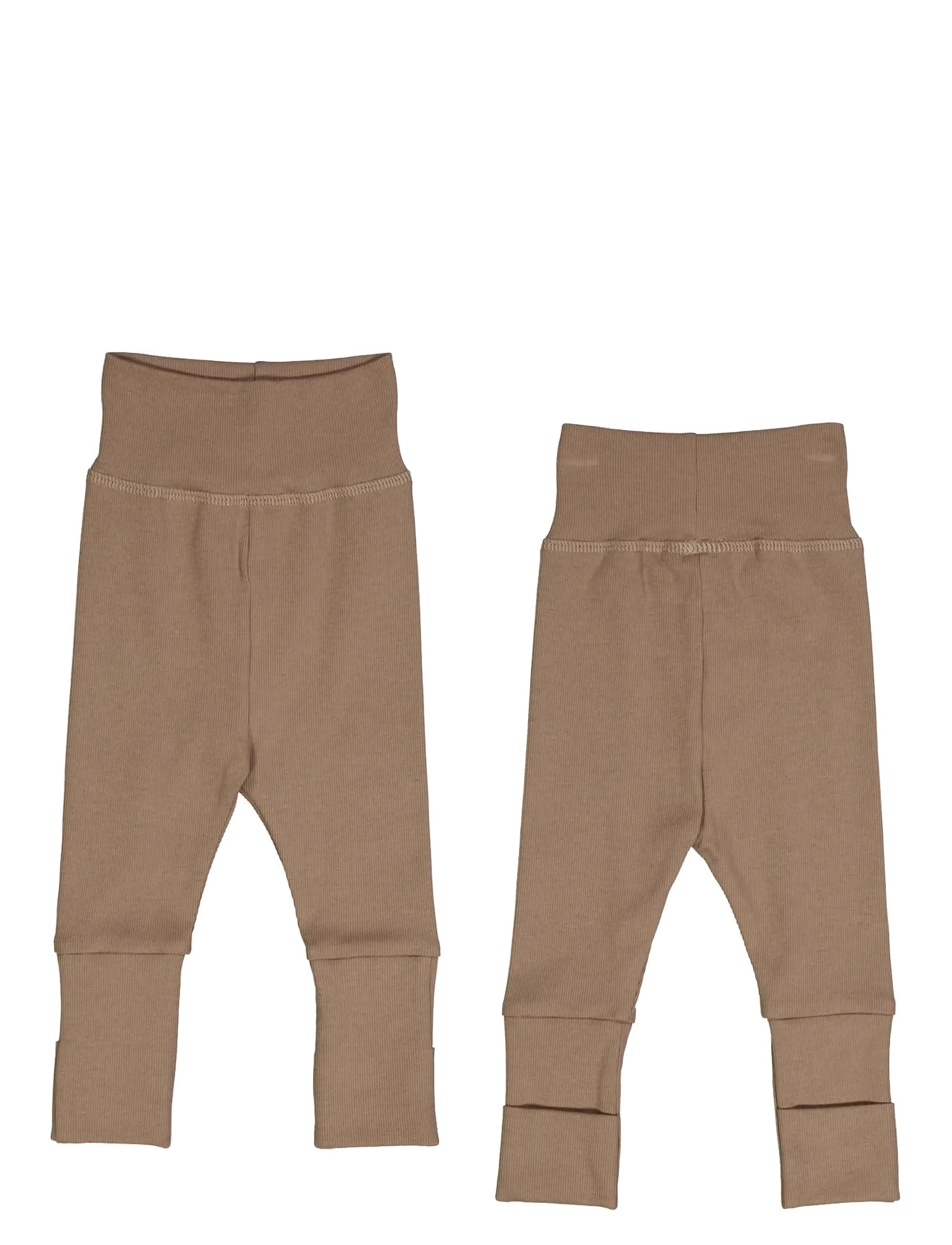 Müsli by Green Cotton - Rib pants - leggings - walnut - 3