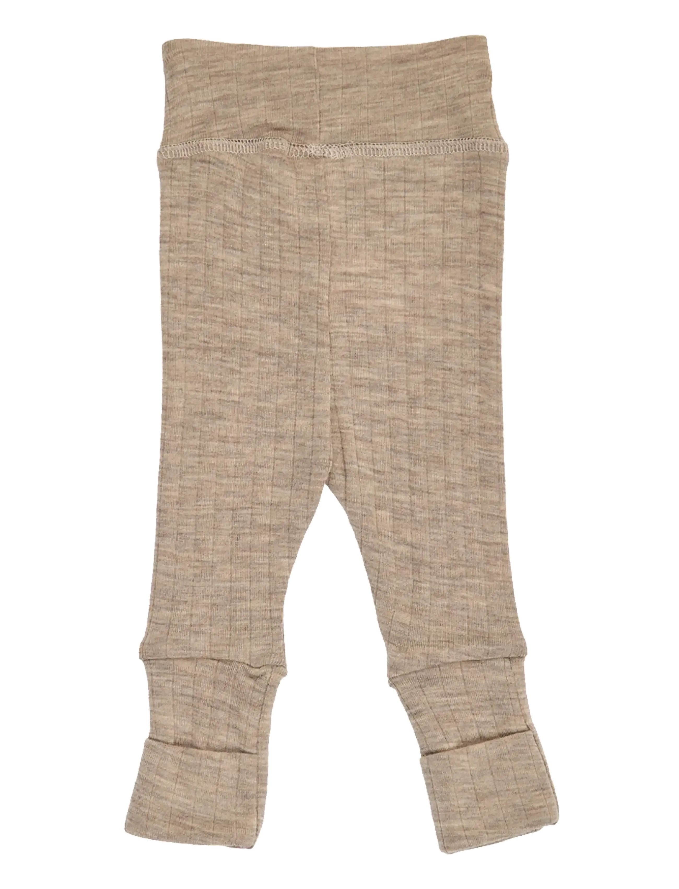Müsli by Green Cotton - Woolly rib pants - uldundertøj baby - balsam melange - 2