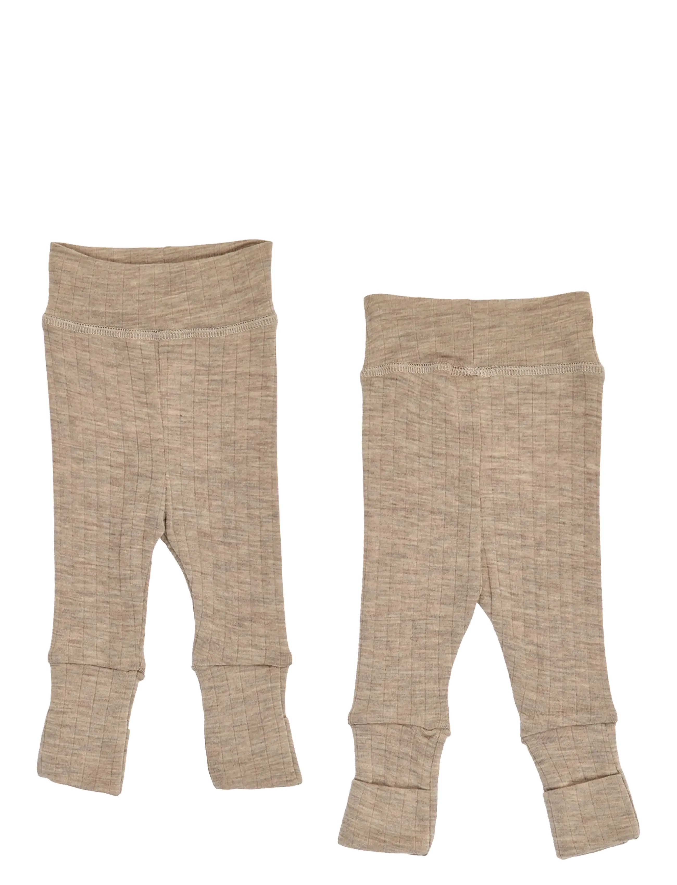 Müsli by Green Cotton - Woolly rib pants - uldundertøj baby - balsam melange - 3