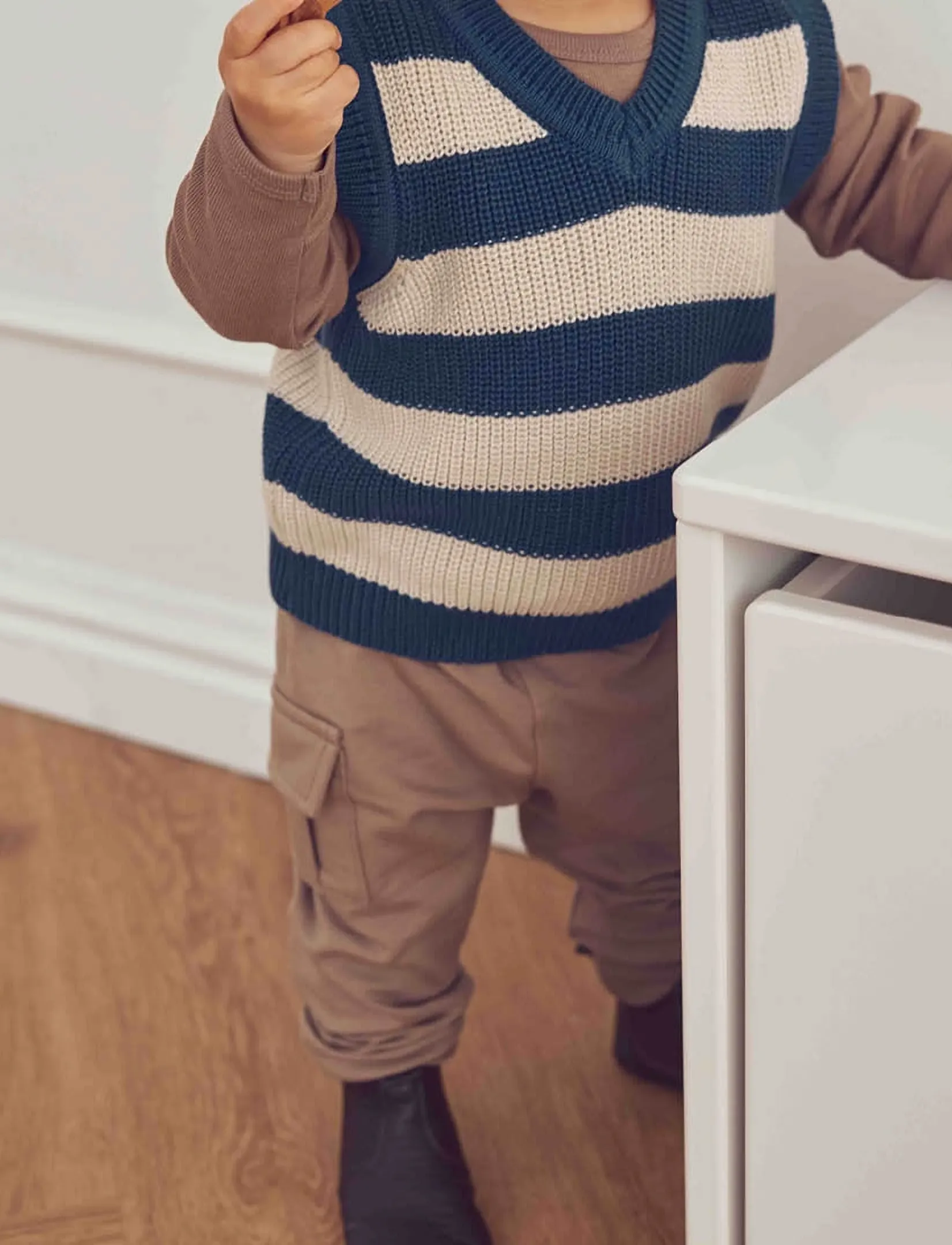Müsli Cozy me sweat cargo pants baby - Underdele - WALNUT / brown