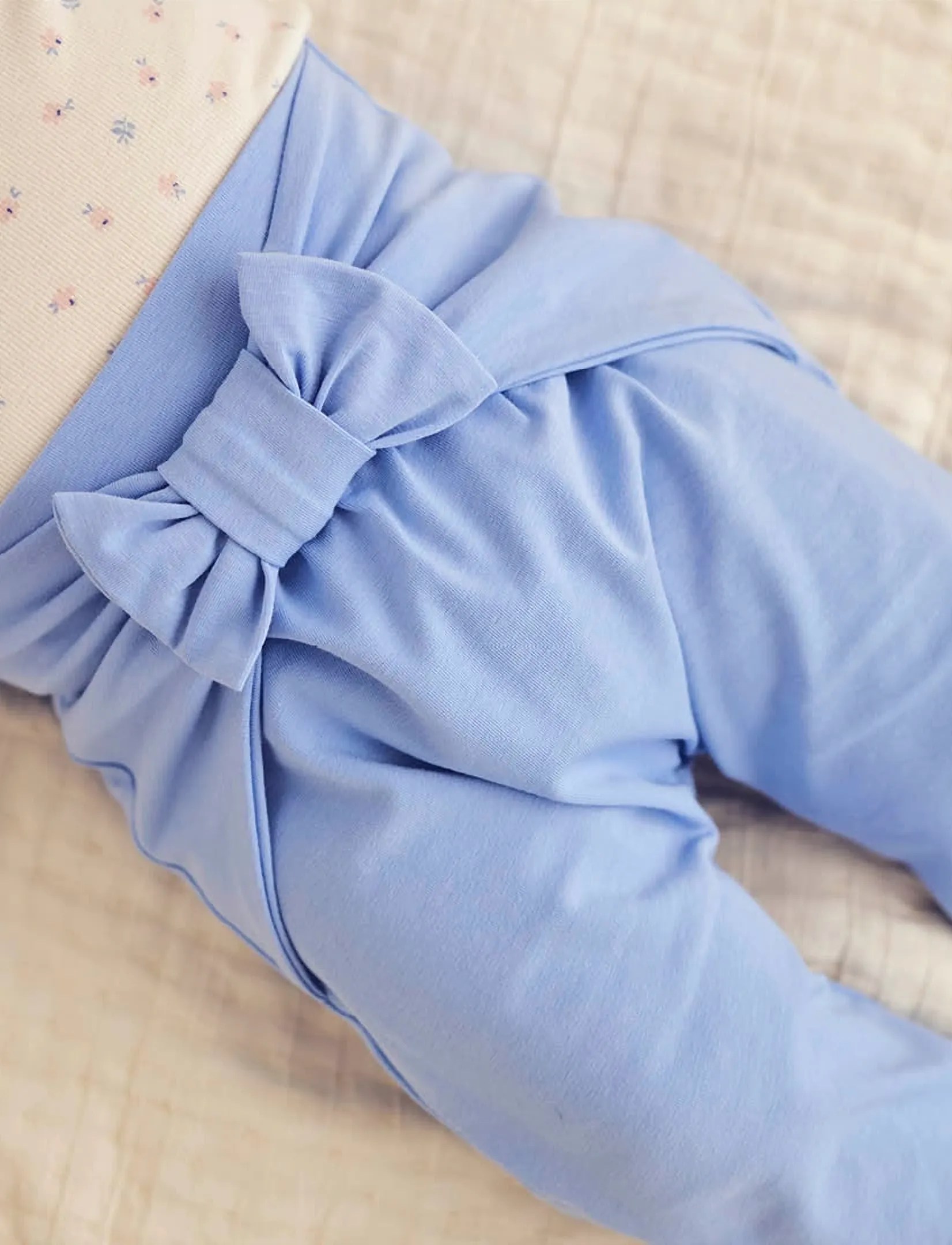 Müsli by Green Cotton - Cozy me lace pants baby - jogginghosen - shell blue - 3