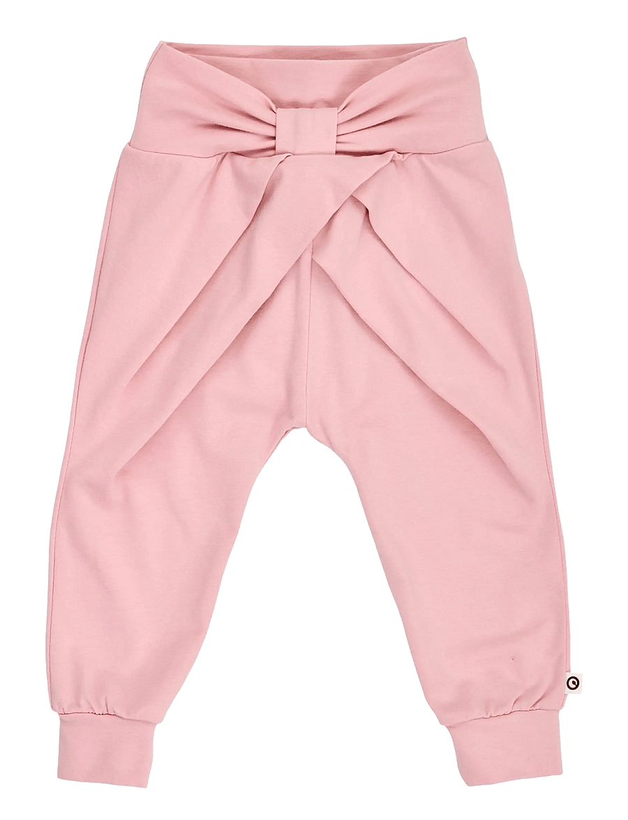 Müsli by Green Cotton - Cozy me bow pants baby - sweatpants - nectar - 0