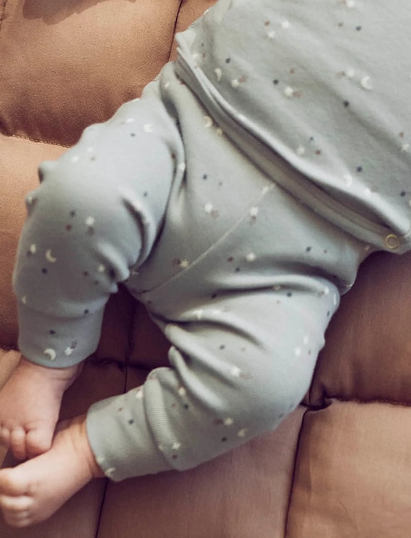 Müsli by Green Cotton - Stars pants - leggings - jasmin blue/ walnut/ stormy blue - 0