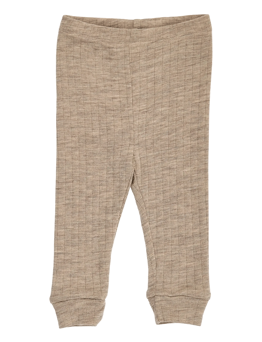 Müsli by Green Cotton - Woolly rib cuff pants - base layer baby - balsam melange - 0