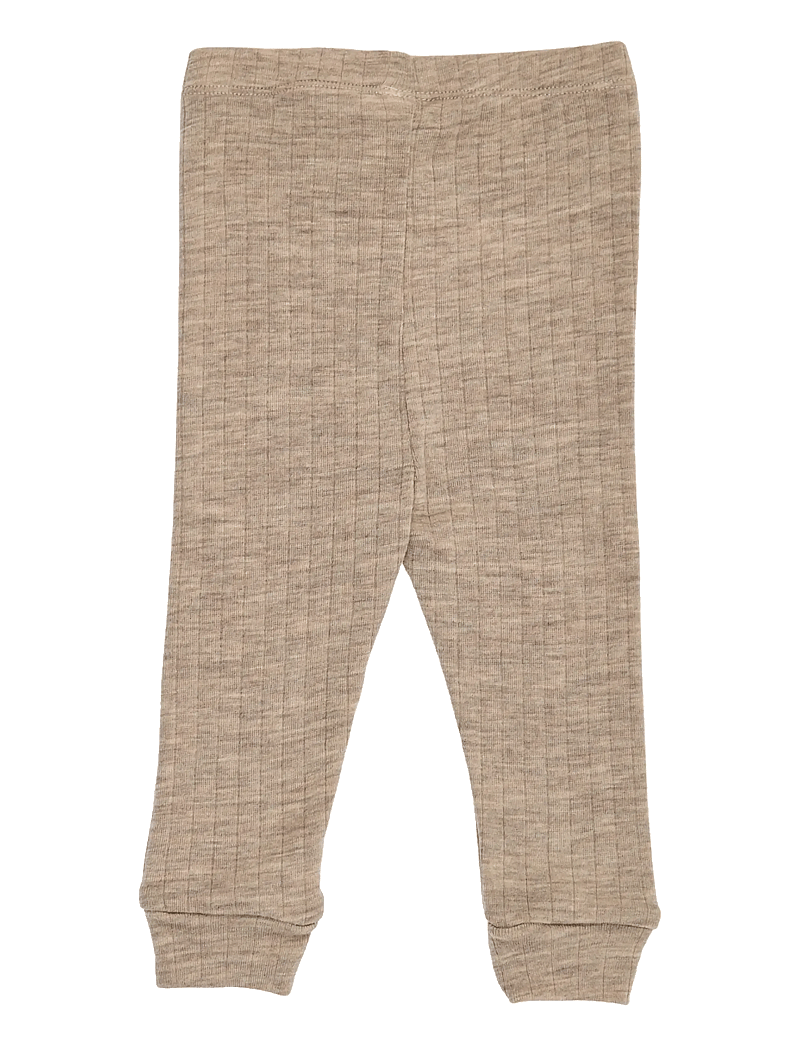 Müsli by Green Cotton - Woolly rib cuff pants - base layer baby - balsam melange - 1