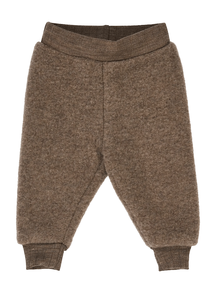 Müsli by Green Cotton - Woolly fleece pants - bikses mazuļiem - walnut melange - 1