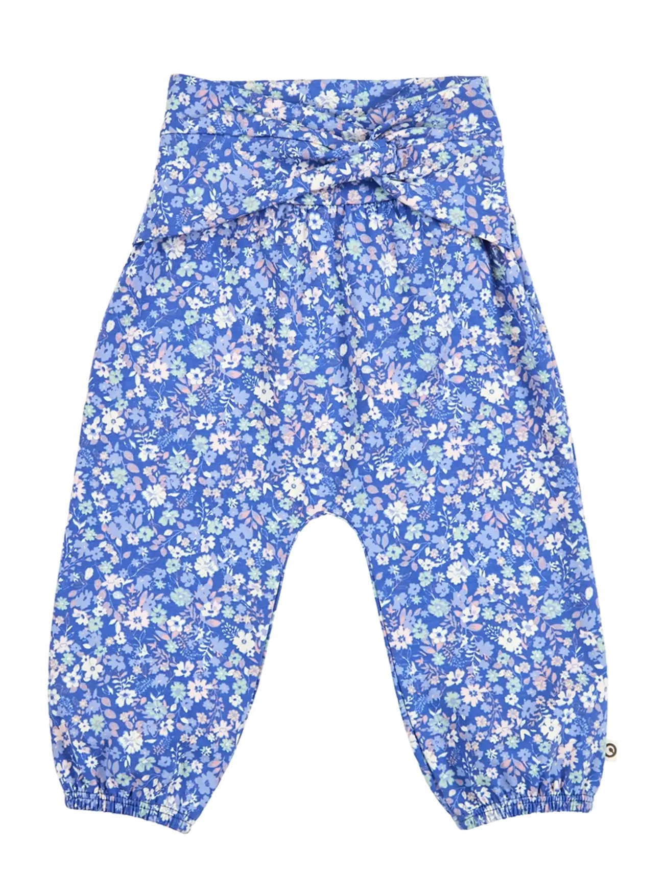 Müsli by Green Cotton Primrose knot pants baby - Baby 0-2 år - AZURE BLUE/ NECTAR/ TOFU / blue