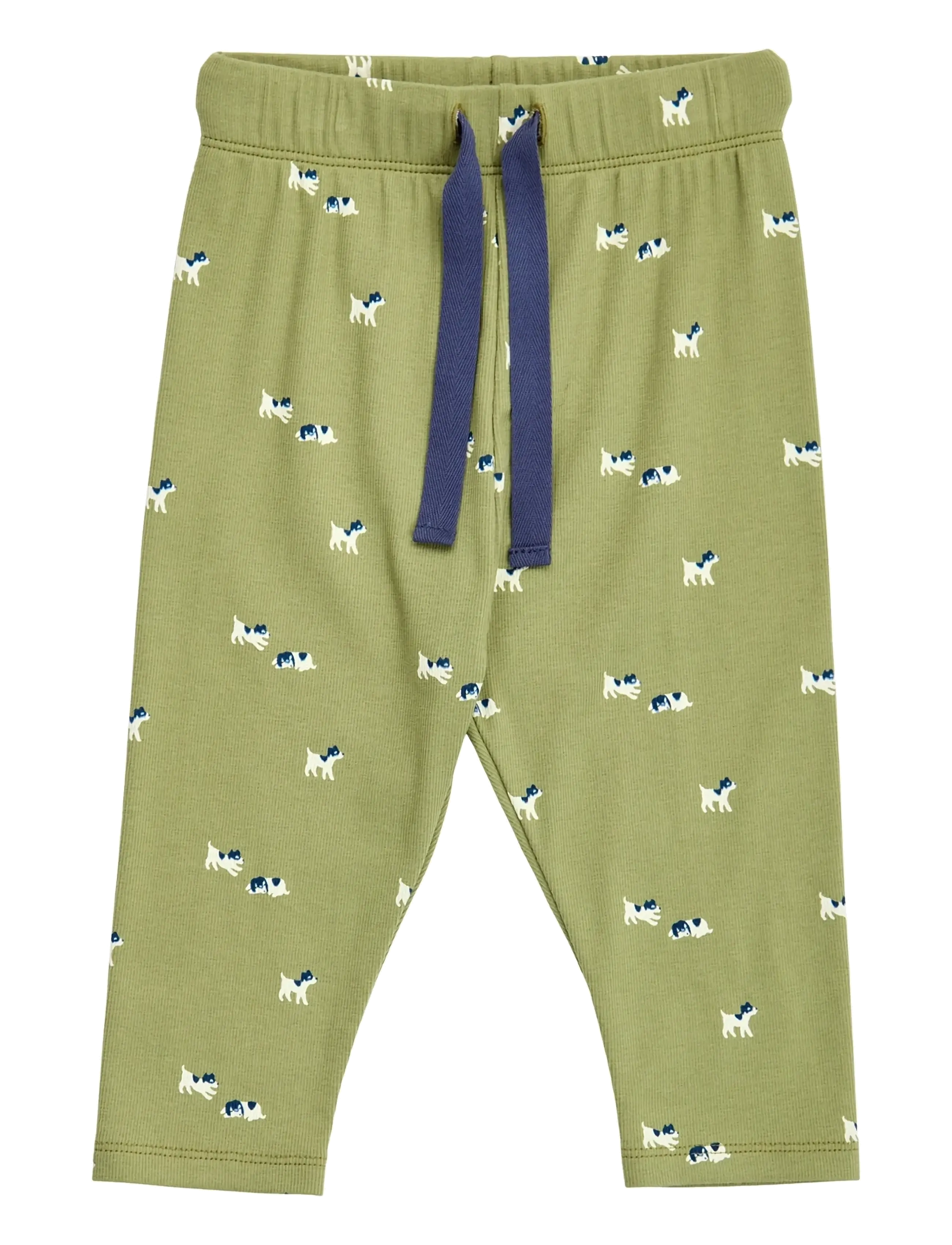Müsli by Green Cotton Bff Pants Baby, Børn, Hundeprint Babybukser, Grøn, Str: 74