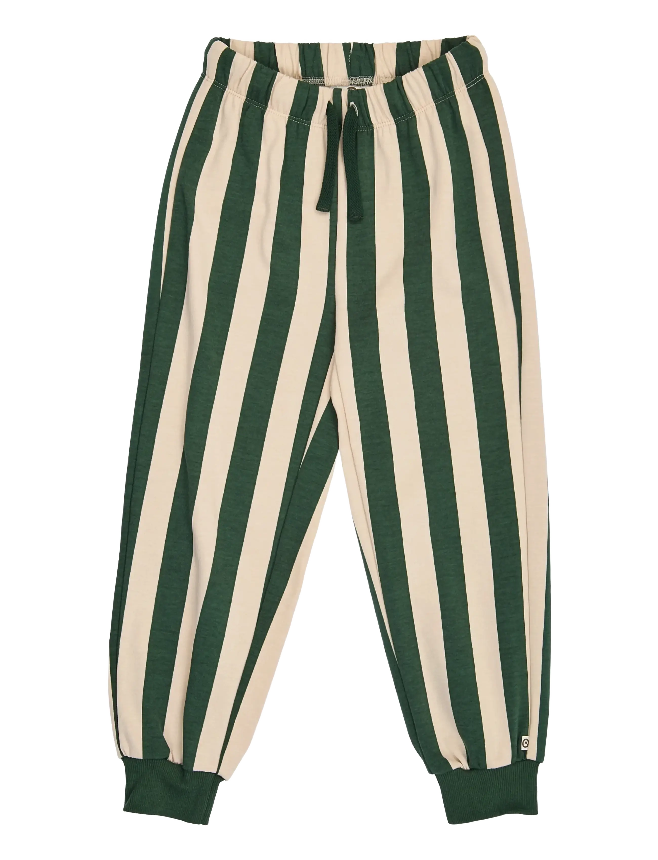 Müsli - Stripe sweat pants - oak/ forest green - 1