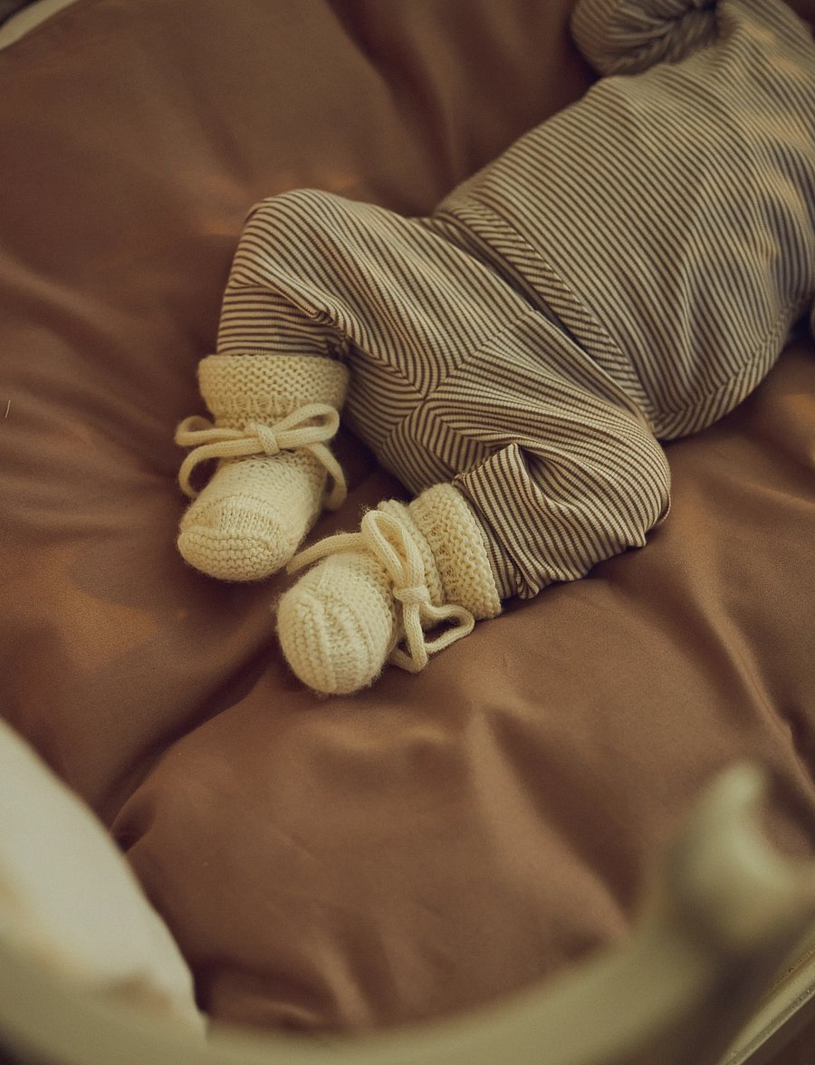Müsli - Mini stripe rib pants - balsam cream/ walnut 690000343 - 0