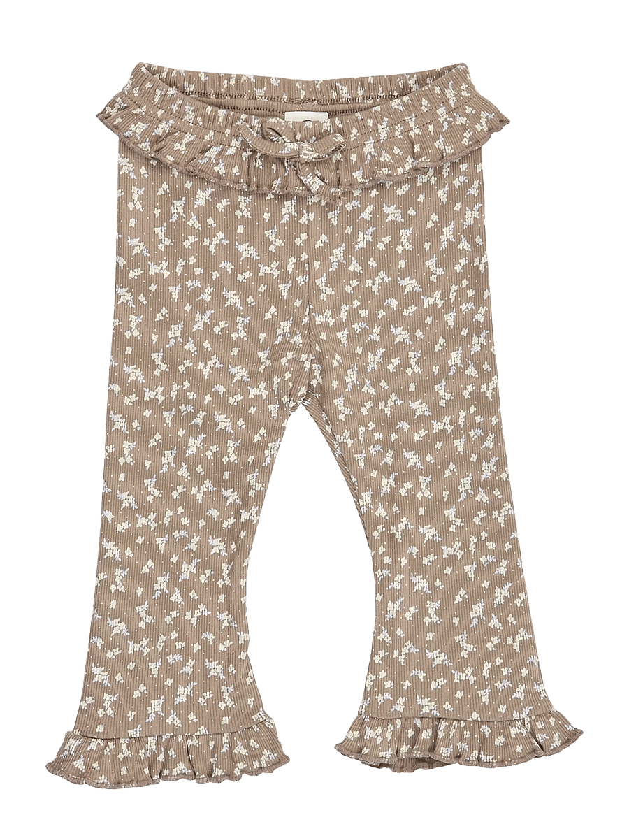 Müsli - Alyssum flared ruffle pants baby - walnut/ oak/ mauve - 0