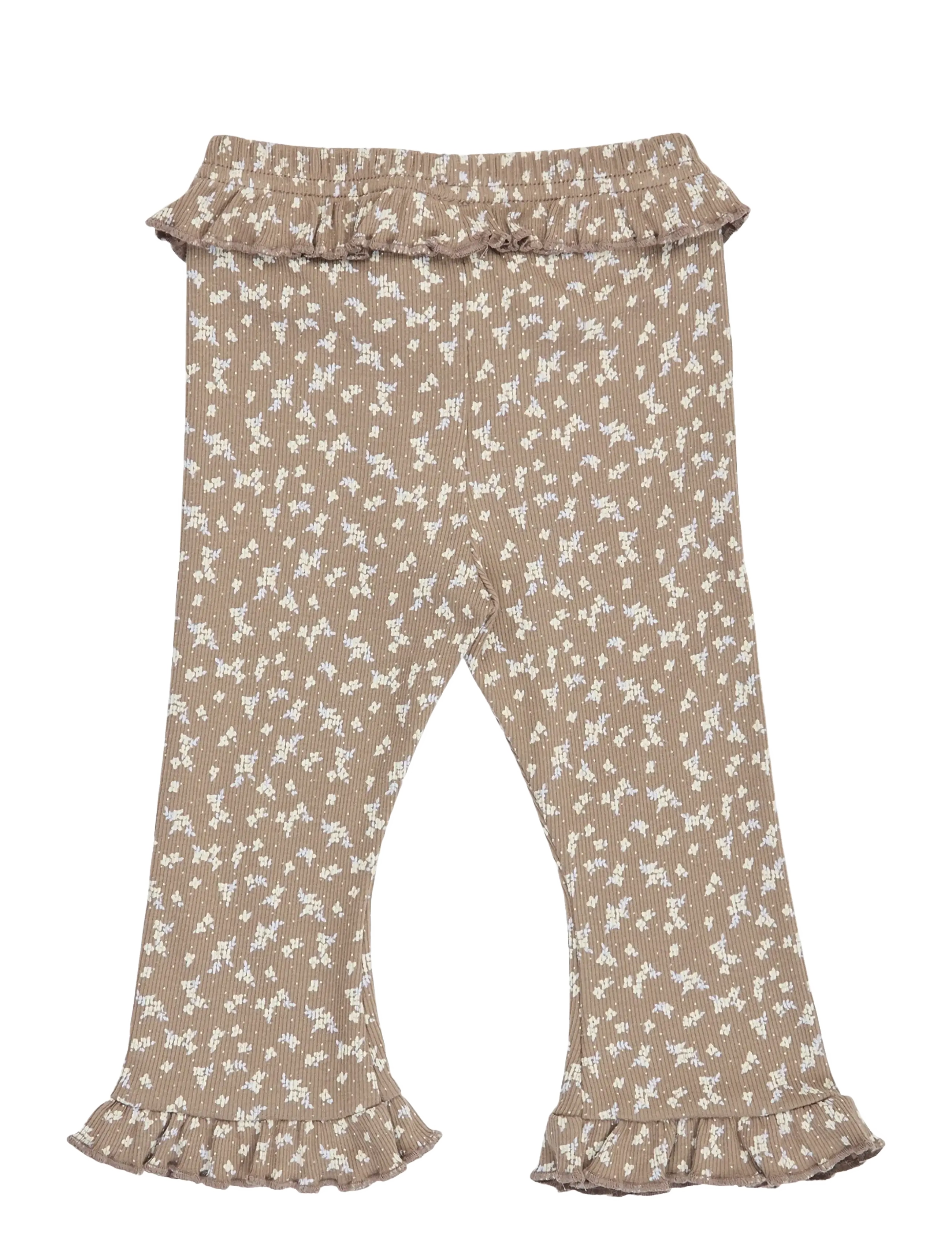 Müsli - Alyssum flared ruffle pants baby - walnut/ oak/ mauve - 1