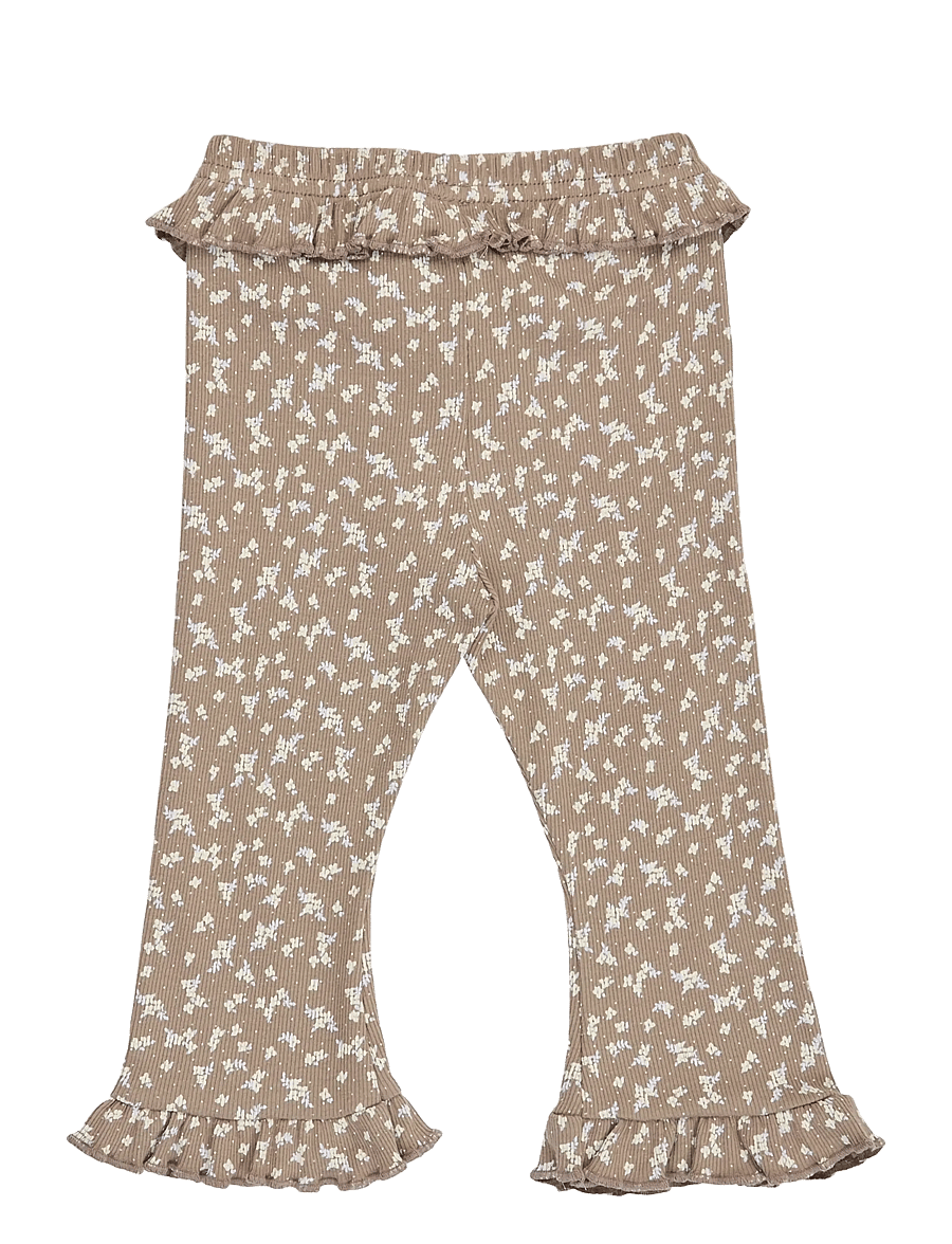 Müsli - Alyssum flared ruffle pants baby - walnut/ oak/ mauve - 1