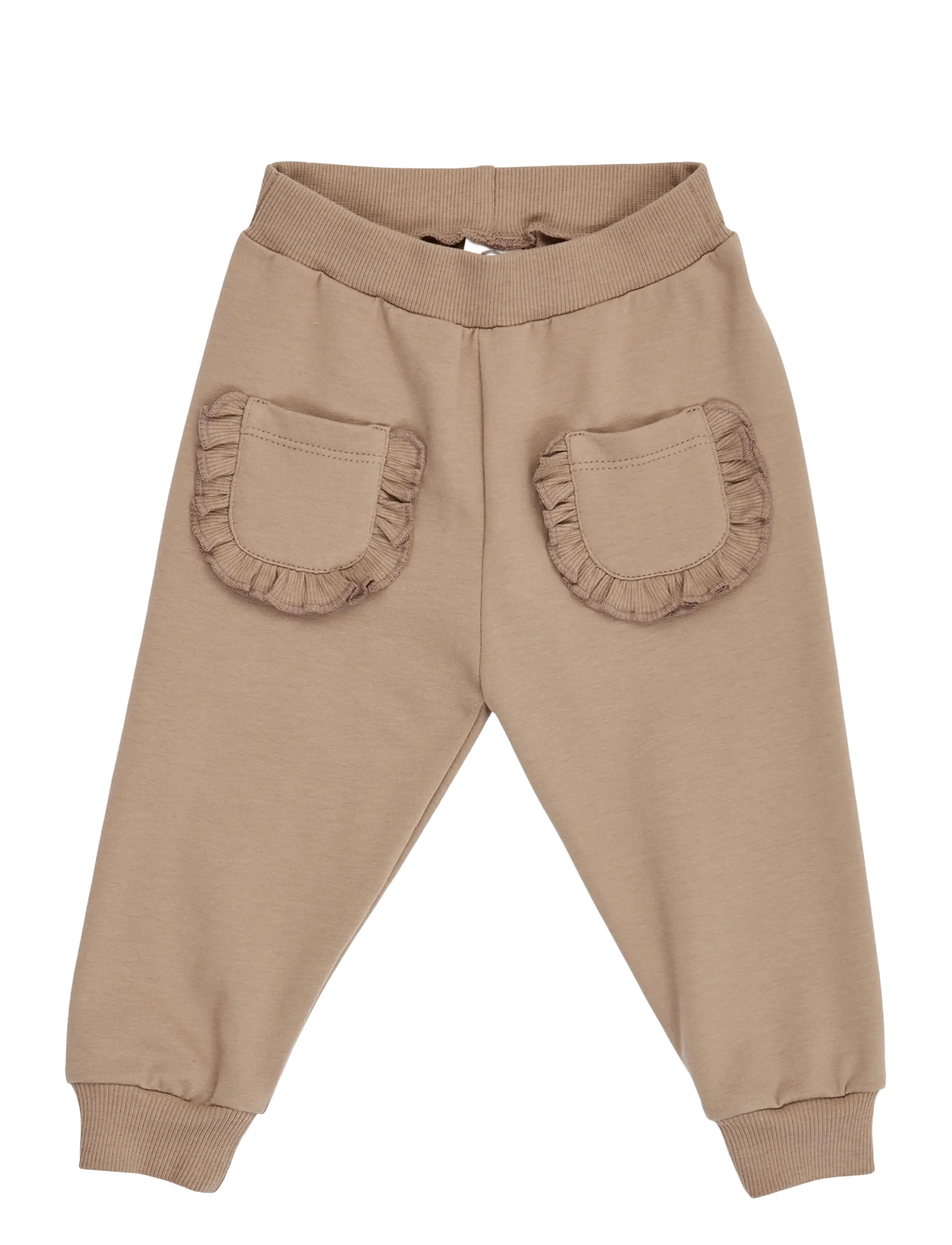 Müsli Cozy me sweat frill pocket pants baby - Underdele - WALNUT / brown