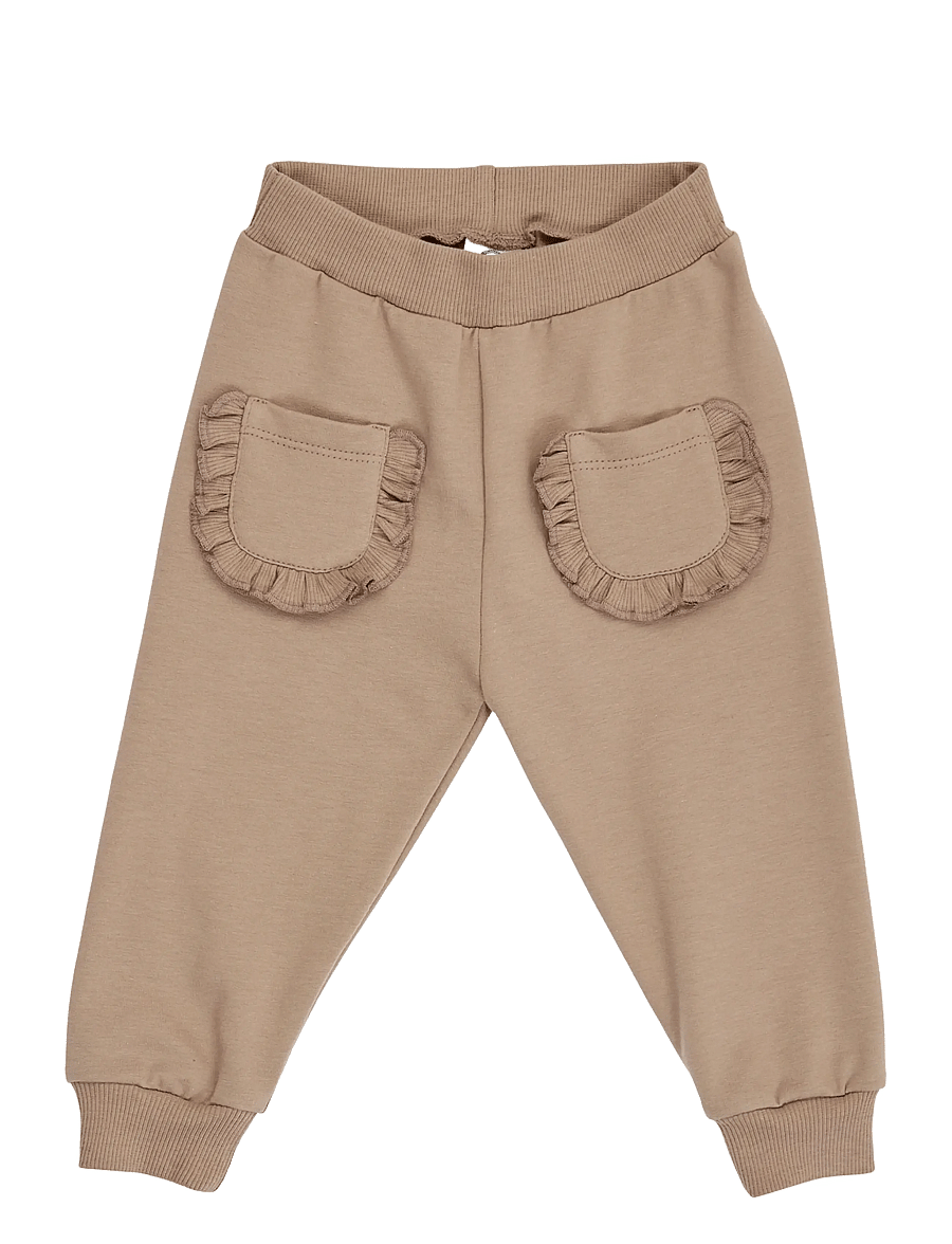 Müsli - Cozy me sweat frill pocket pants baby - walnut - 0