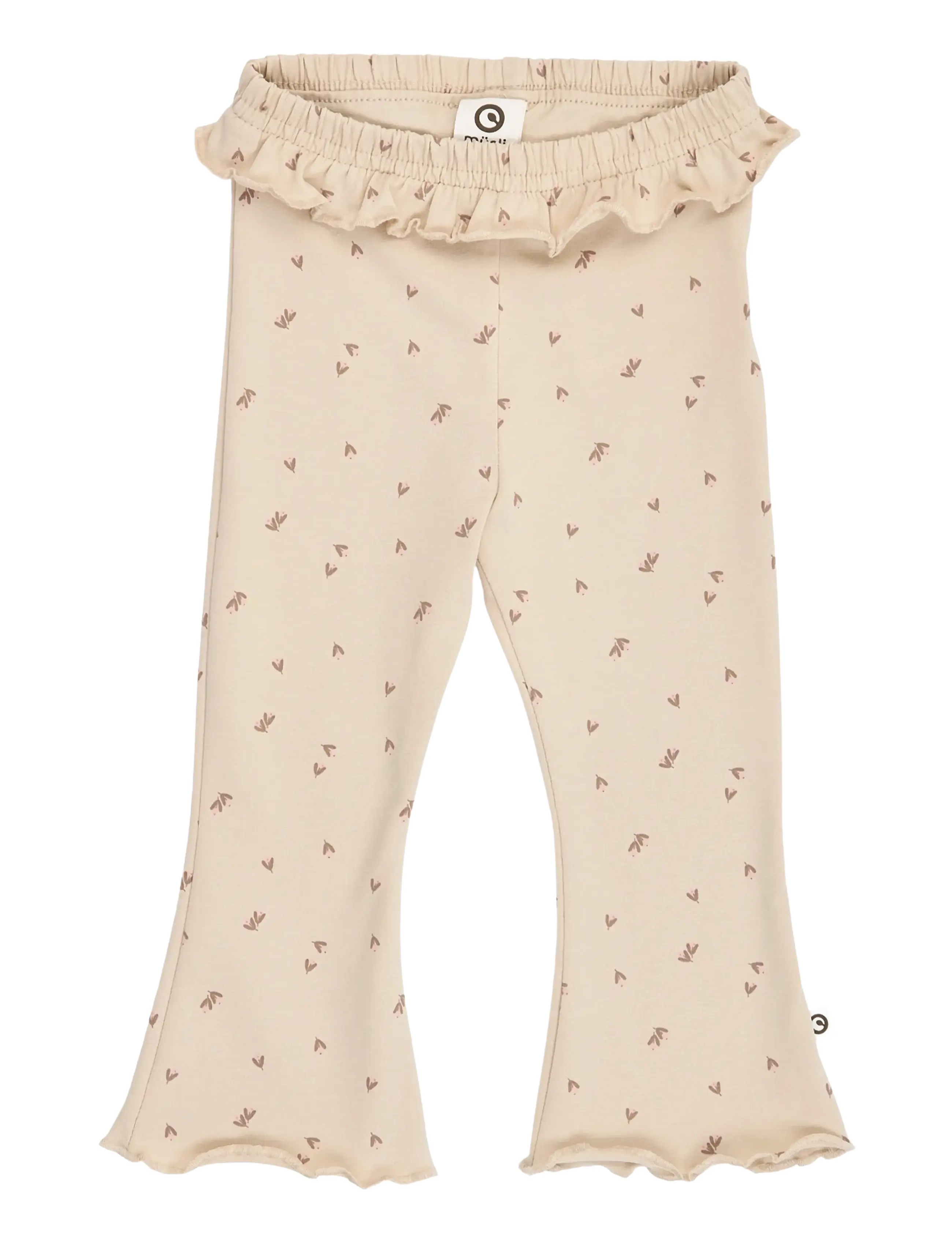 Müsli Fleur frill flared pants baby - Underdele - OAK/ WALNUT/ BLUSH / beige