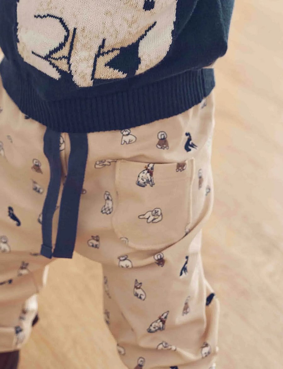 Müsli - Old english pants baby - oak/ walnut/ navy - 0