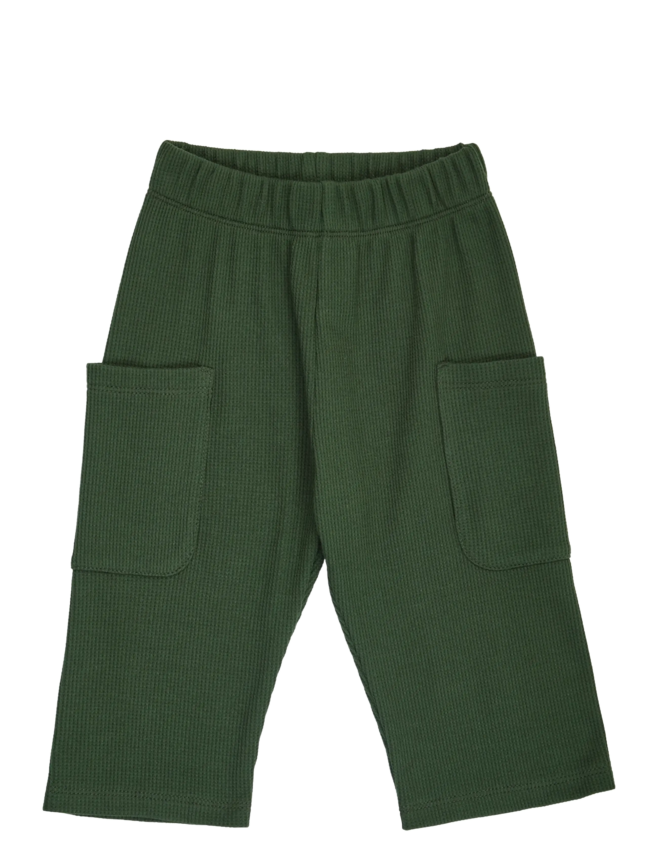 Müsli Waffle pocket pants baby - Underdele - FOREST GREEN / green