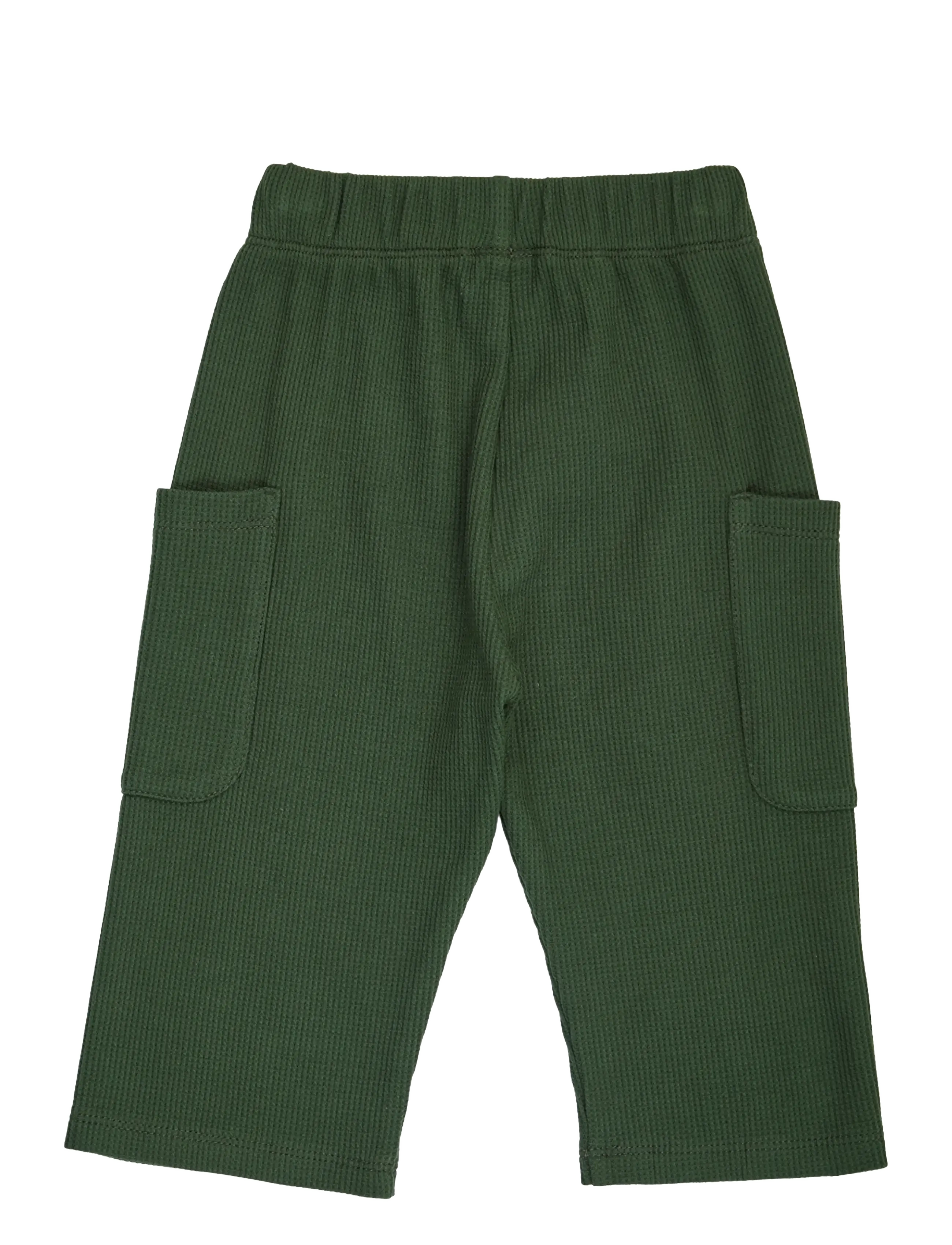 Müsli - Waffle pocket pants baby - forest green - 1