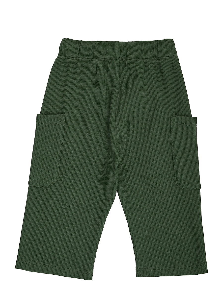 Müsli - Waffle pocket pants baby - forest green - 1