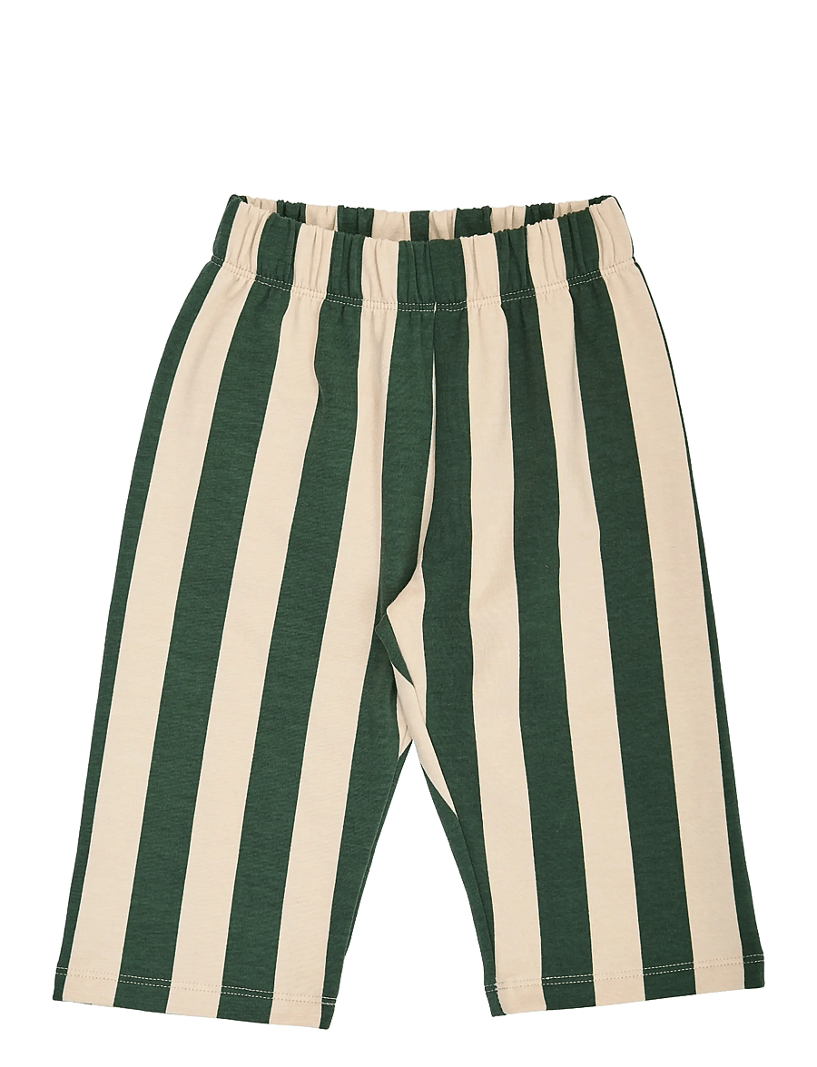 Müsli - Stripe sweat pants baby - oak/ forest green - 1