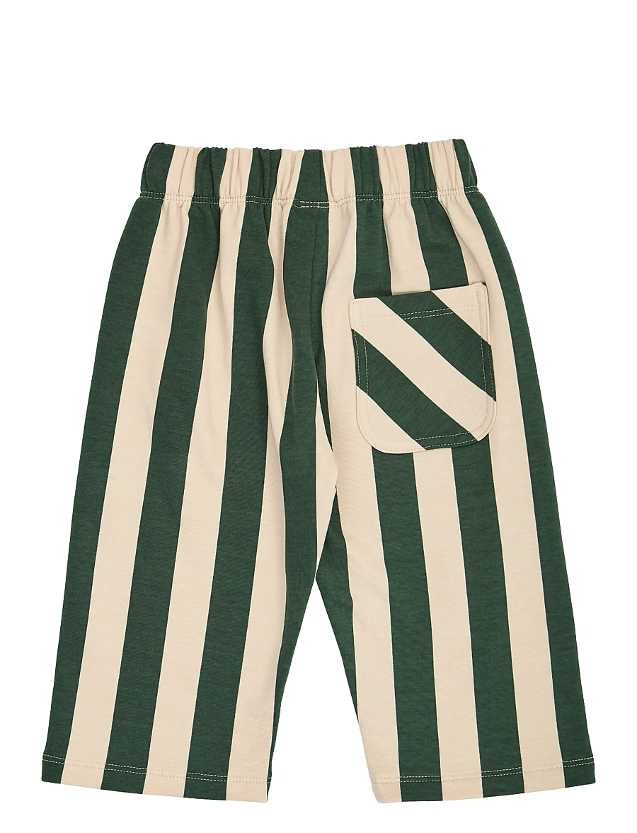 Müsli - Stripe sweat pants baby - oak/ forest green - 2