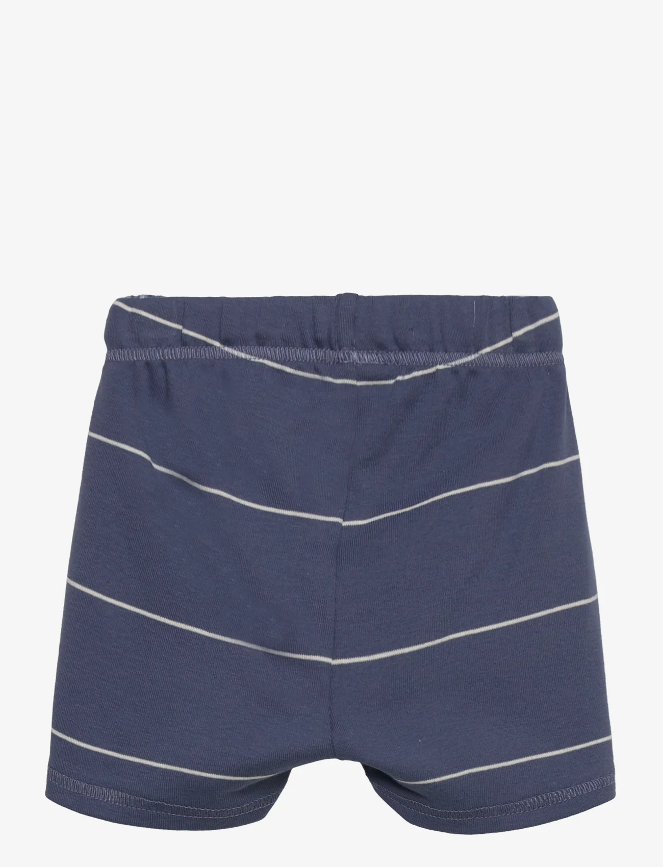 Müsli by Green Cotton - Stripe rib shorts baby - indigo - 1