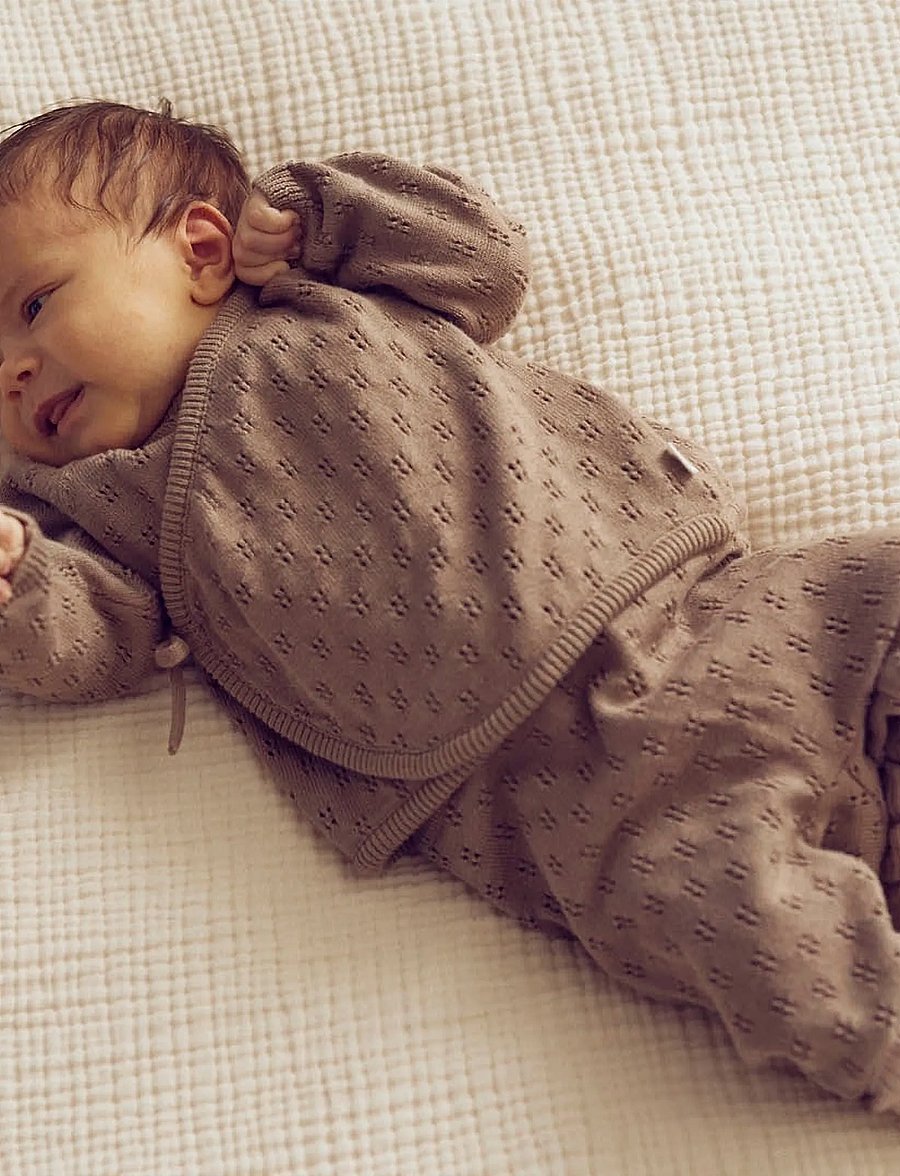 Müsli by Green Cotton - Knit pants - leggings - walnut - 0