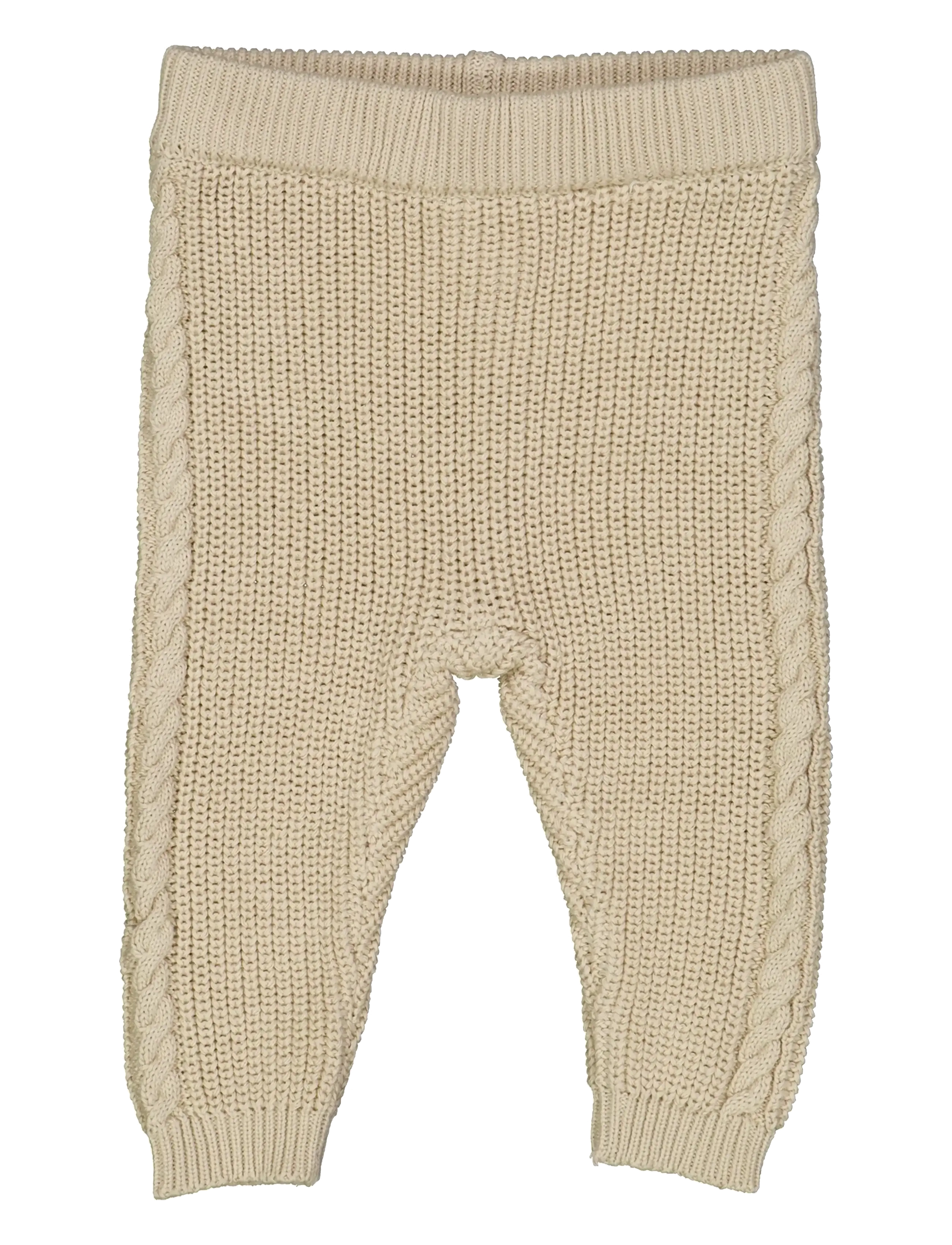 Müsli by Green Cotton Knit chunky pants - Shop by age - OAT / cream