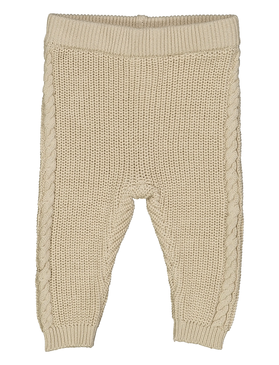 Müsli by Green Cotton - Knit chunky pants - leggings - oat - 1