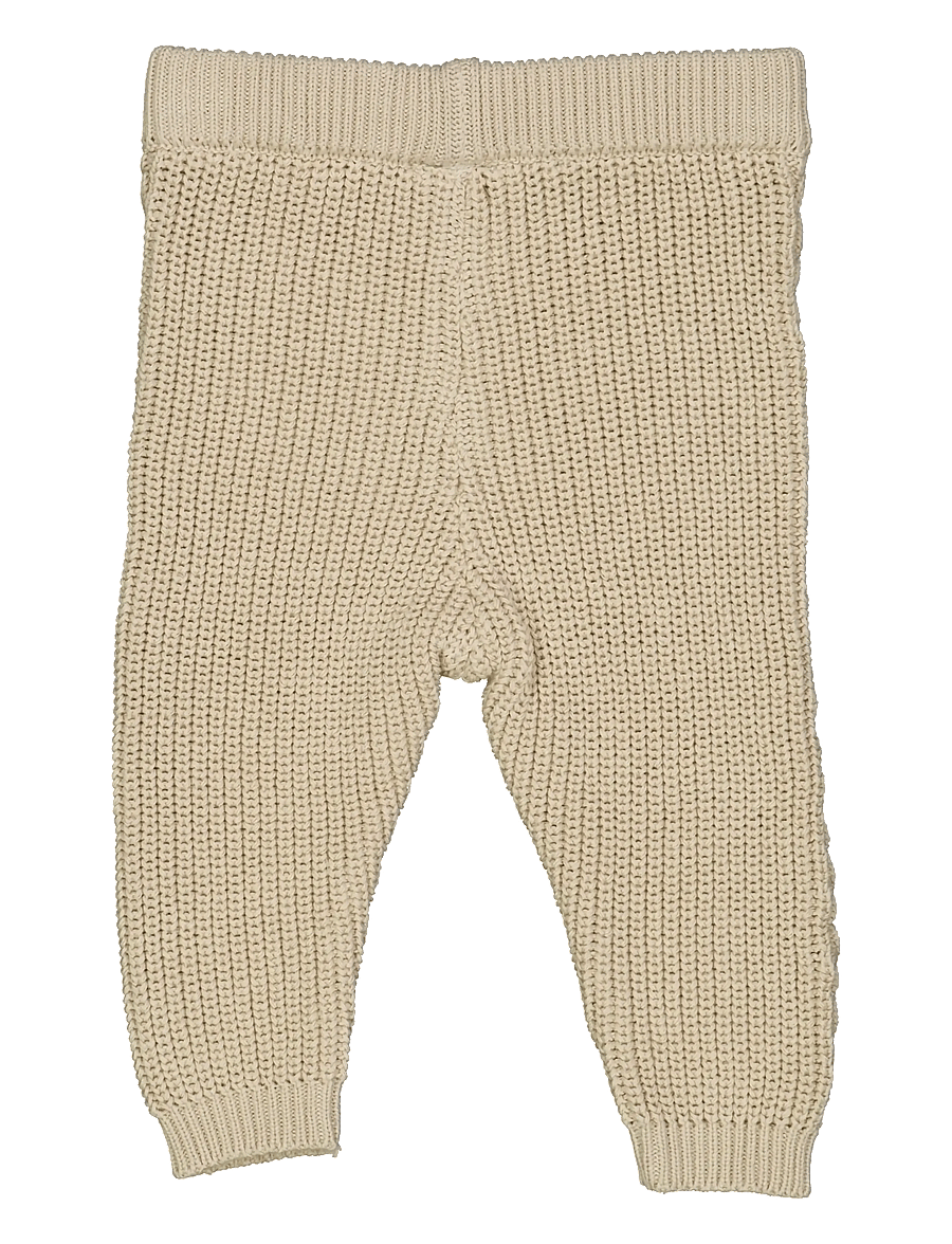 Müsli by Green Cotton - Knit chunky pants - leggings - oat - 2