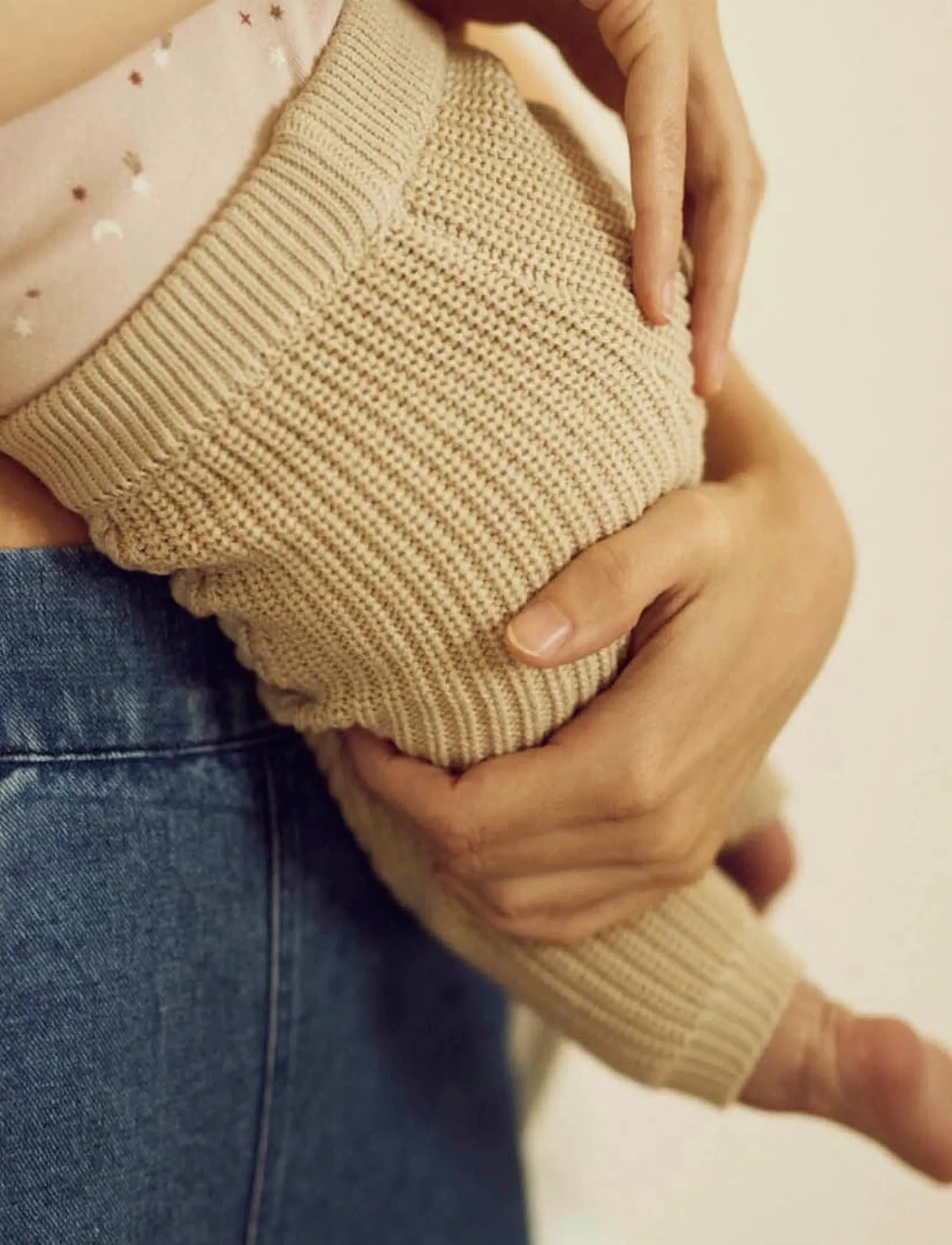 Müsli by Green Cotton Knit chunky pants - Broeken - OAT / cream