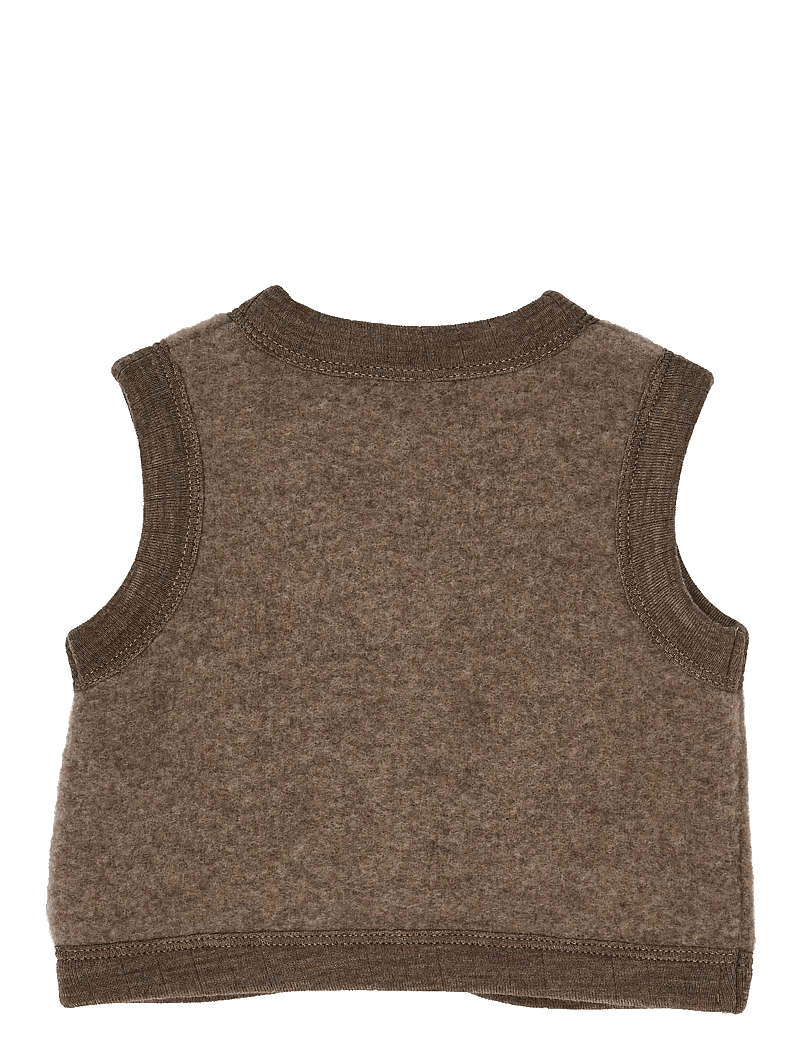 Müsli by Green Cotton - Woolly fleece vest - veste - walnut melange - 2