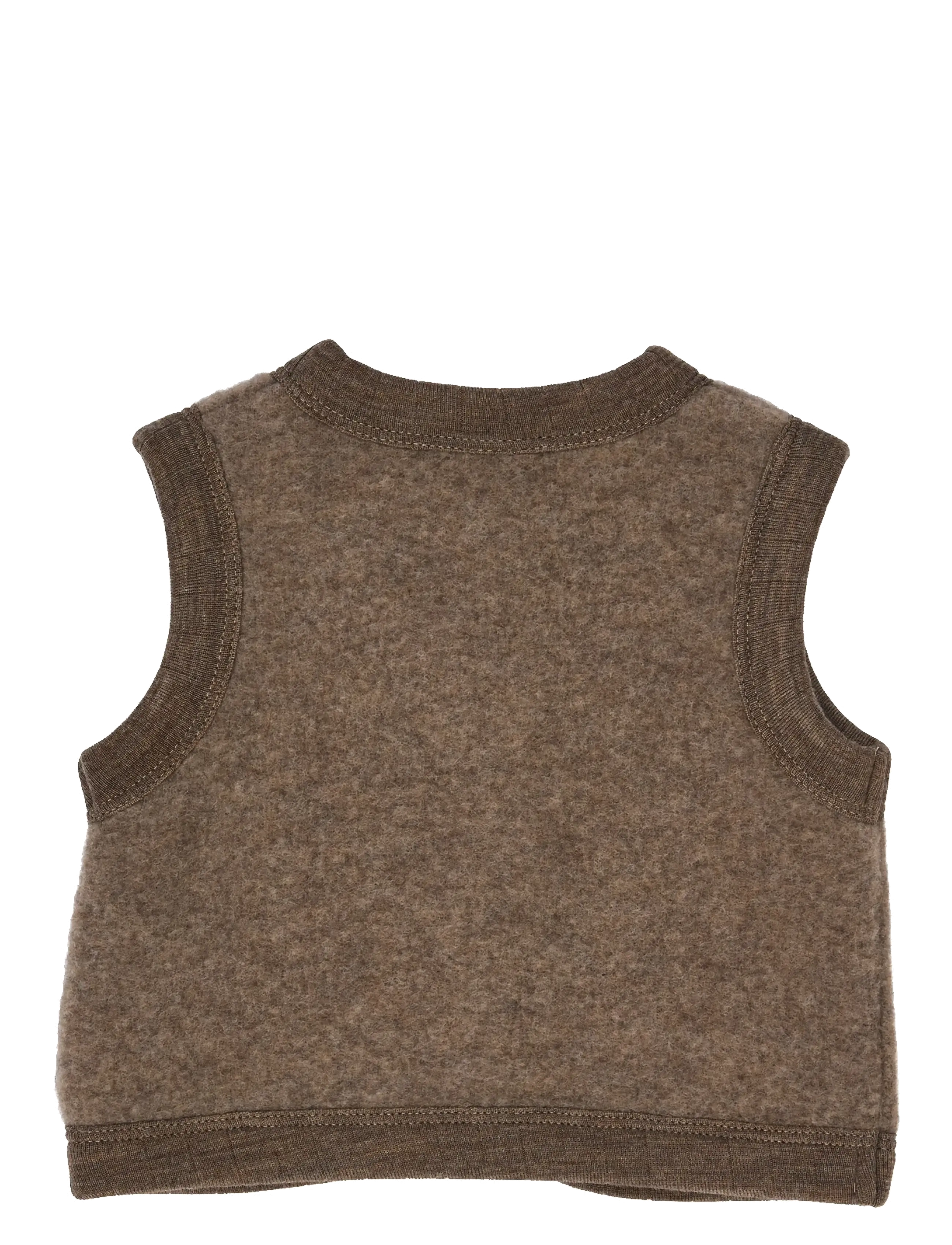 Müsli by Green Cotton - Woolly fleece vest - veste - walnut melange - 2