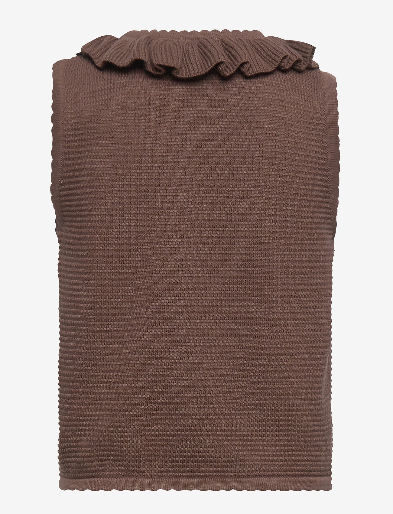 Müsli by Green Cotton - Knit collar vest - brownie - 1