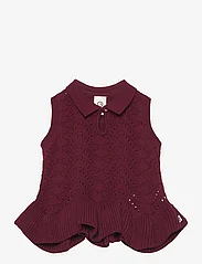 Müsli by Green Cotton - Knit needle out vest baby - mažiausios kainos - fig - 0