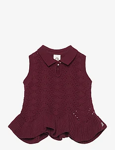 Knit needle out vest baby, Müsli by Green Cotton