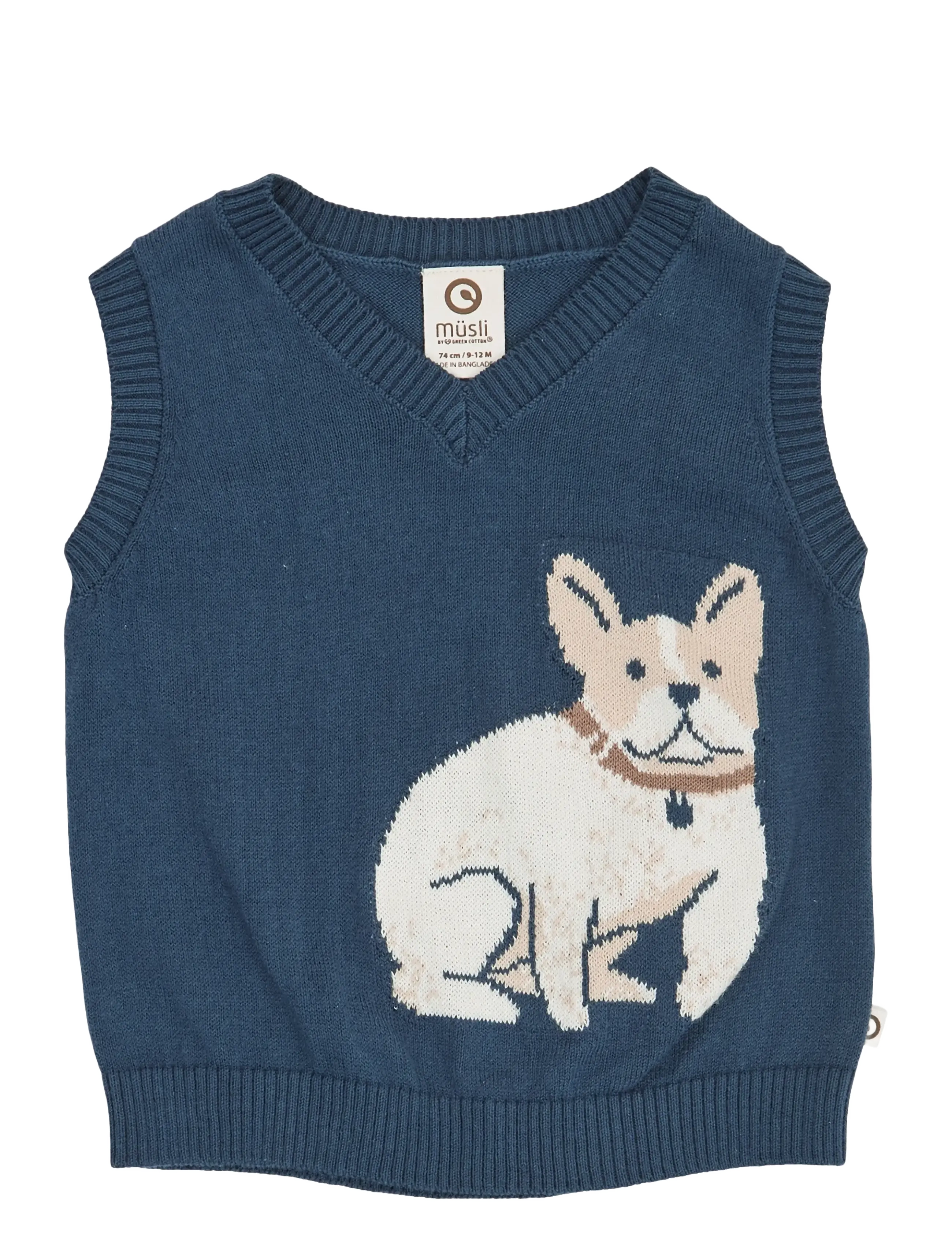 Müsli - Old english knit vest baby - navy - 1