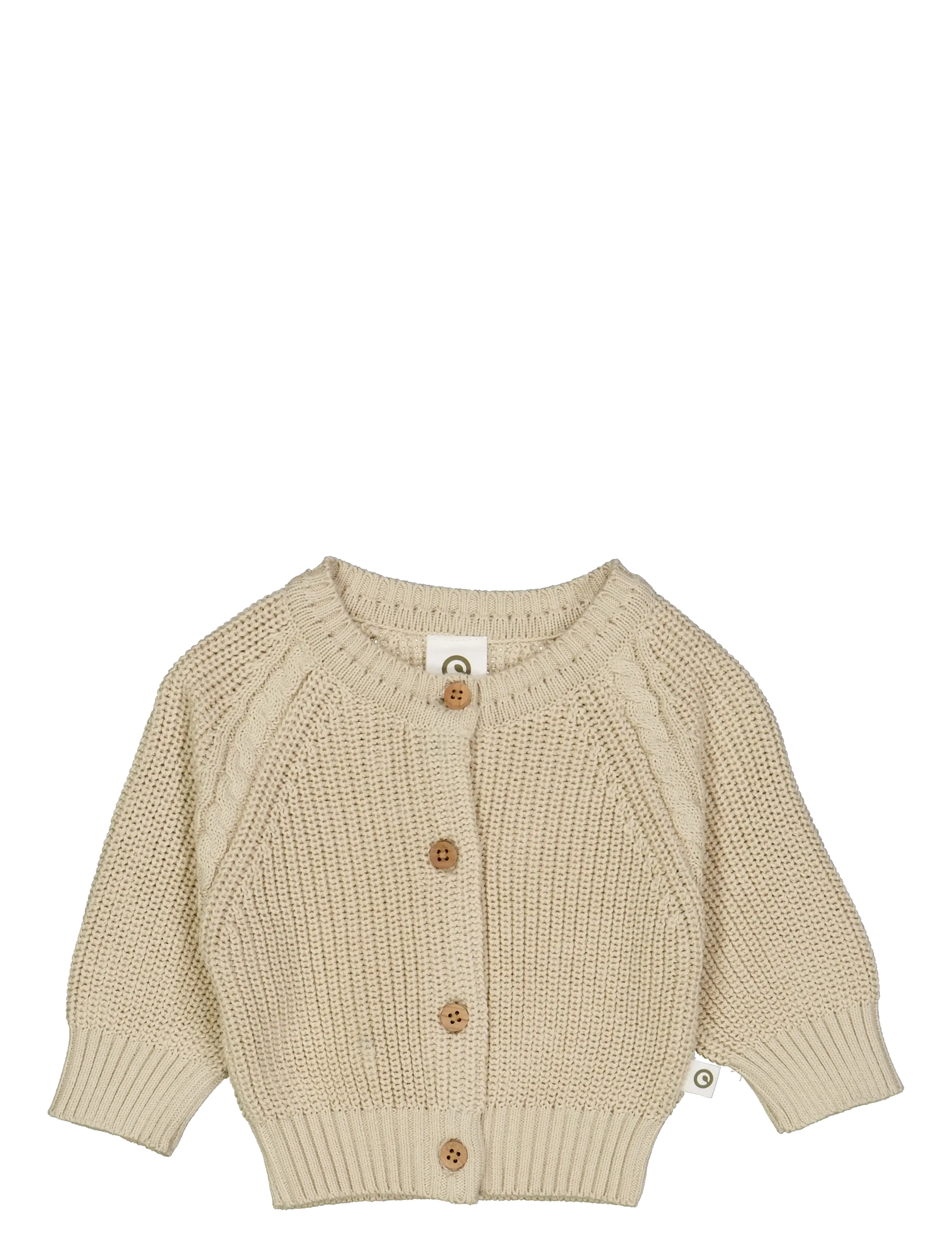 Müsli by Green Cotton Knit chunky cardigan - Shop by age - OAT / beige