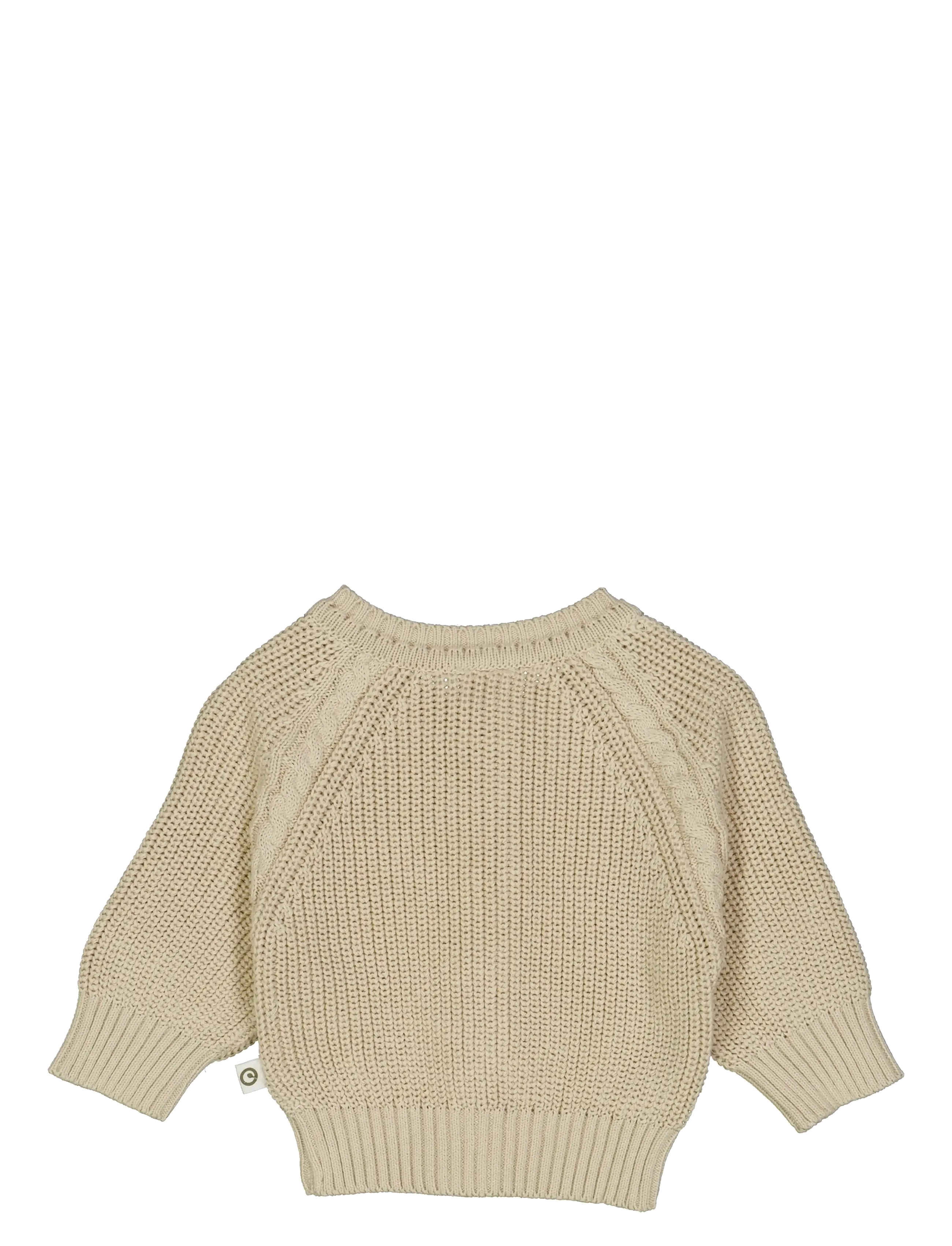 Müsli by Green Cotton - Knit chunky cardigan - cardigans - oat - 2