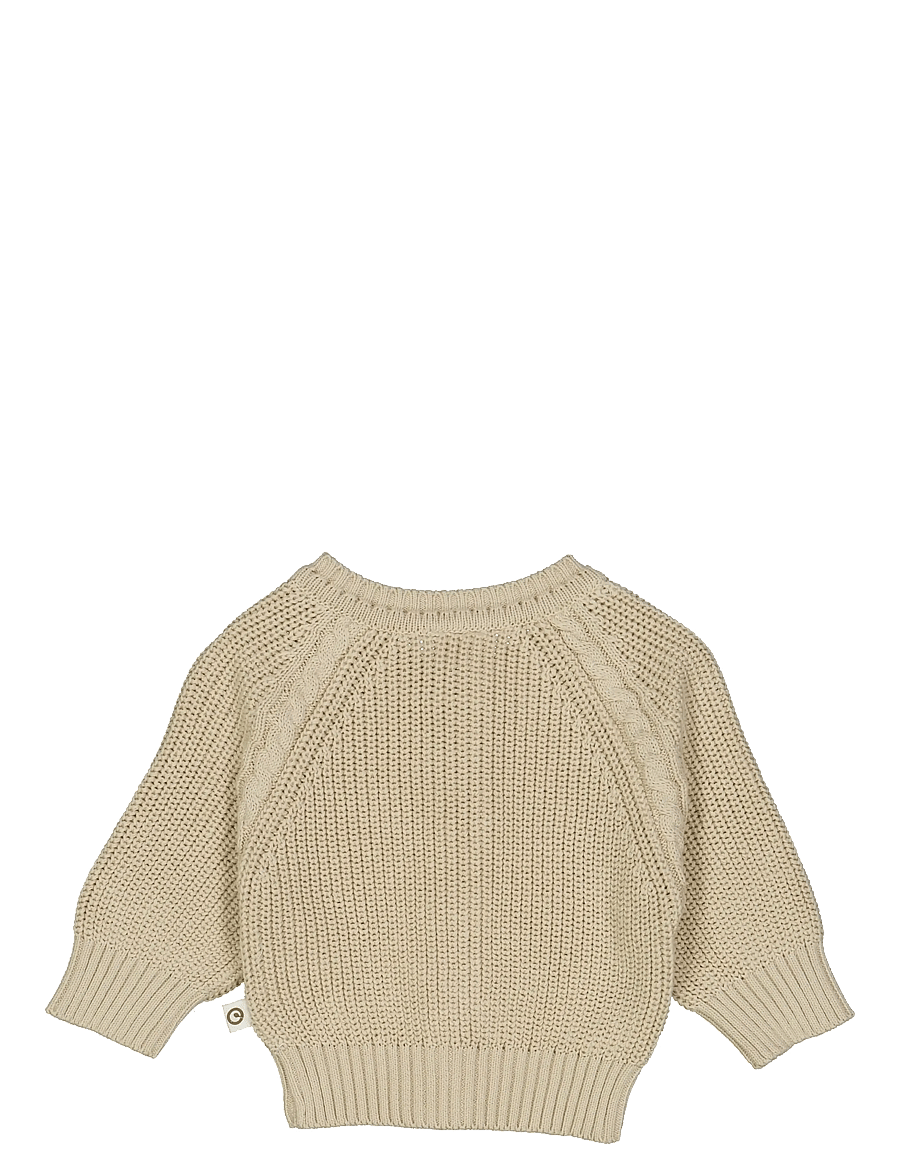 Müsli by Green Cotton - Knit chunky cardigan - cardigans - oat - 2