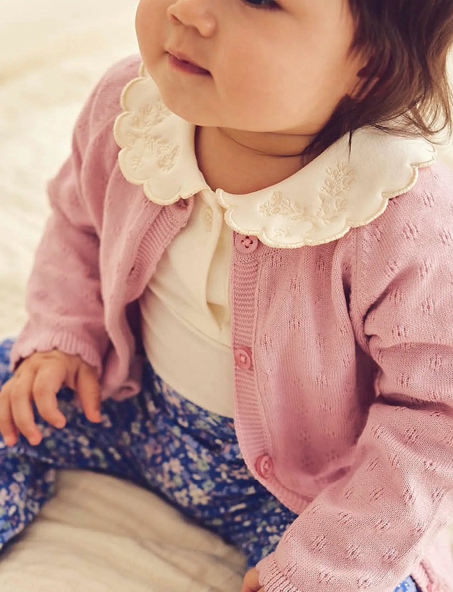 Müsli by Green Cotton - Primrose cardigan baby - cardigans - nectar - 0