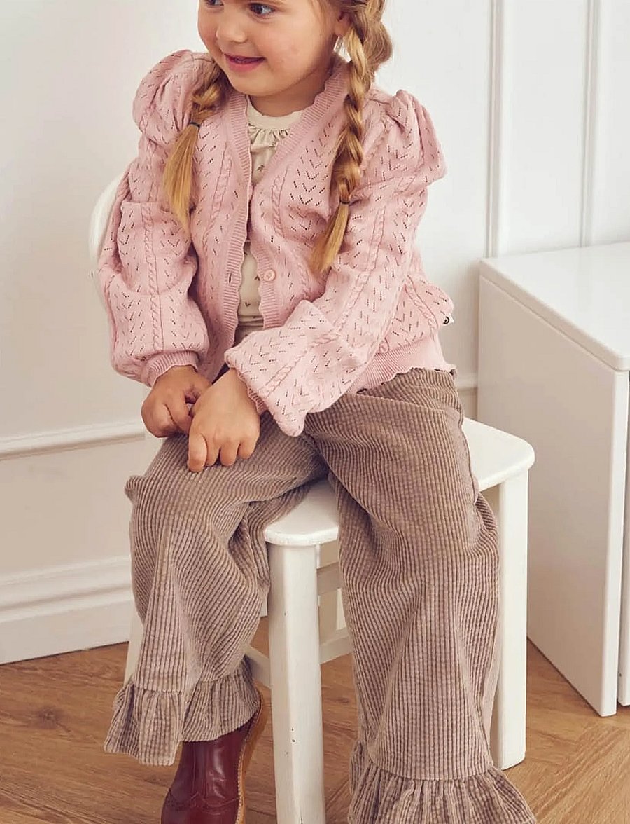 Müsli - Knit pointelle cardigan - blush - 4