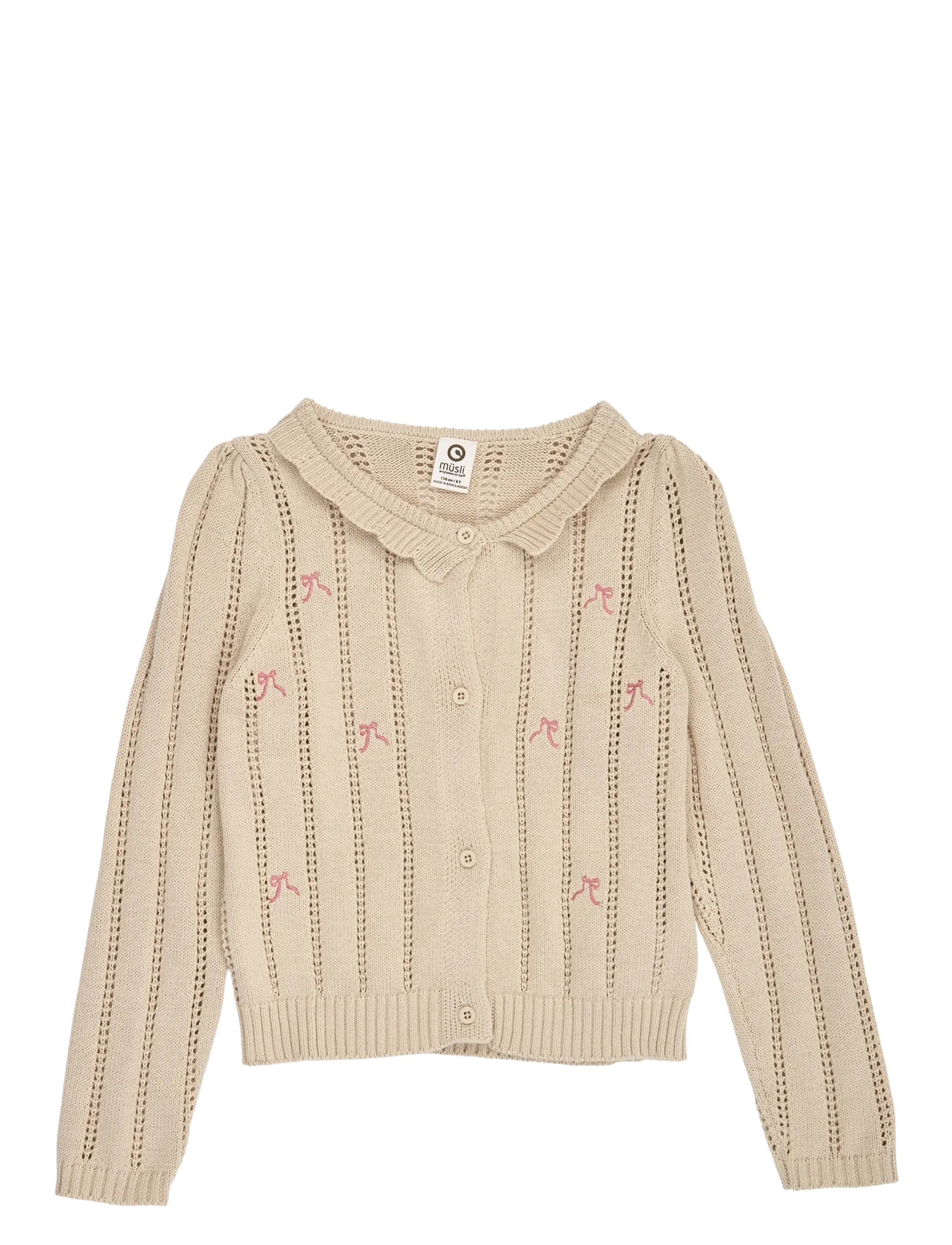 Müsli Bouquet knit pointelle cardigan - Strickmode - OAK / beige