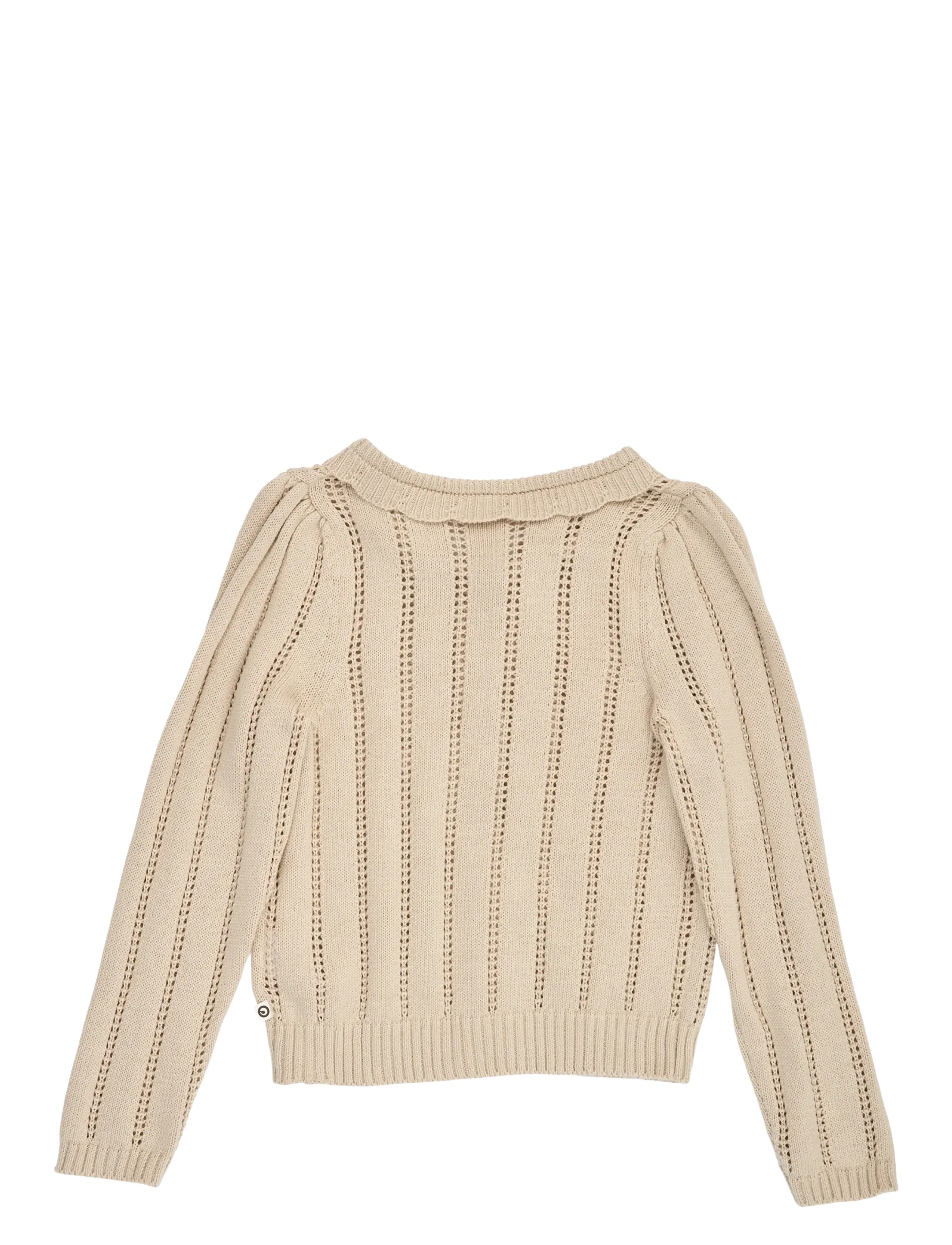 Müsli - Bouquet knit pointelle cardigan - oak - 2