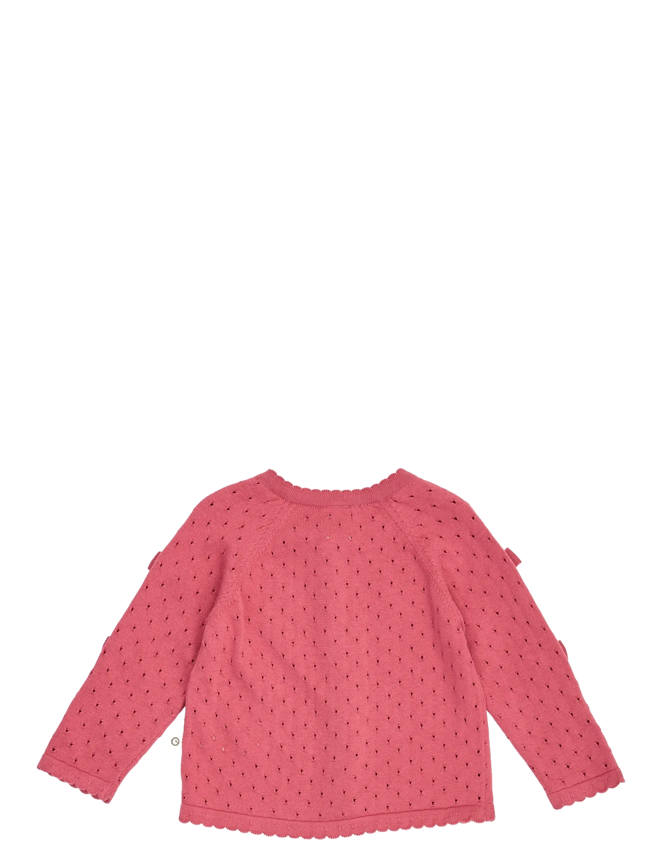 Müsli - Knit pointelle bow cardigan baby - baroque rose - 2