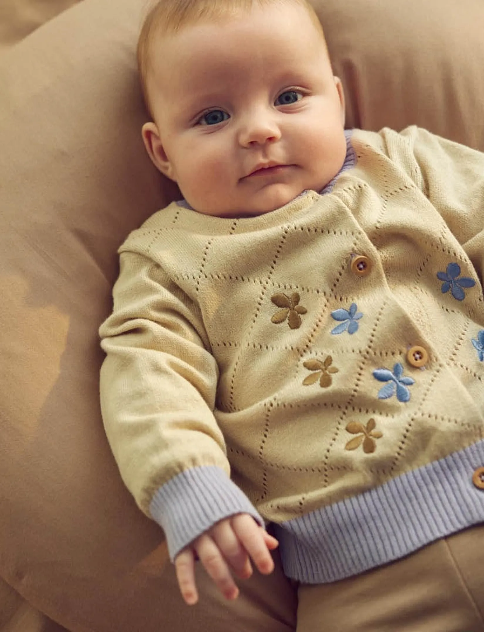 Müsli - Cottage knit cardigan baby - cardigans - oak - 0